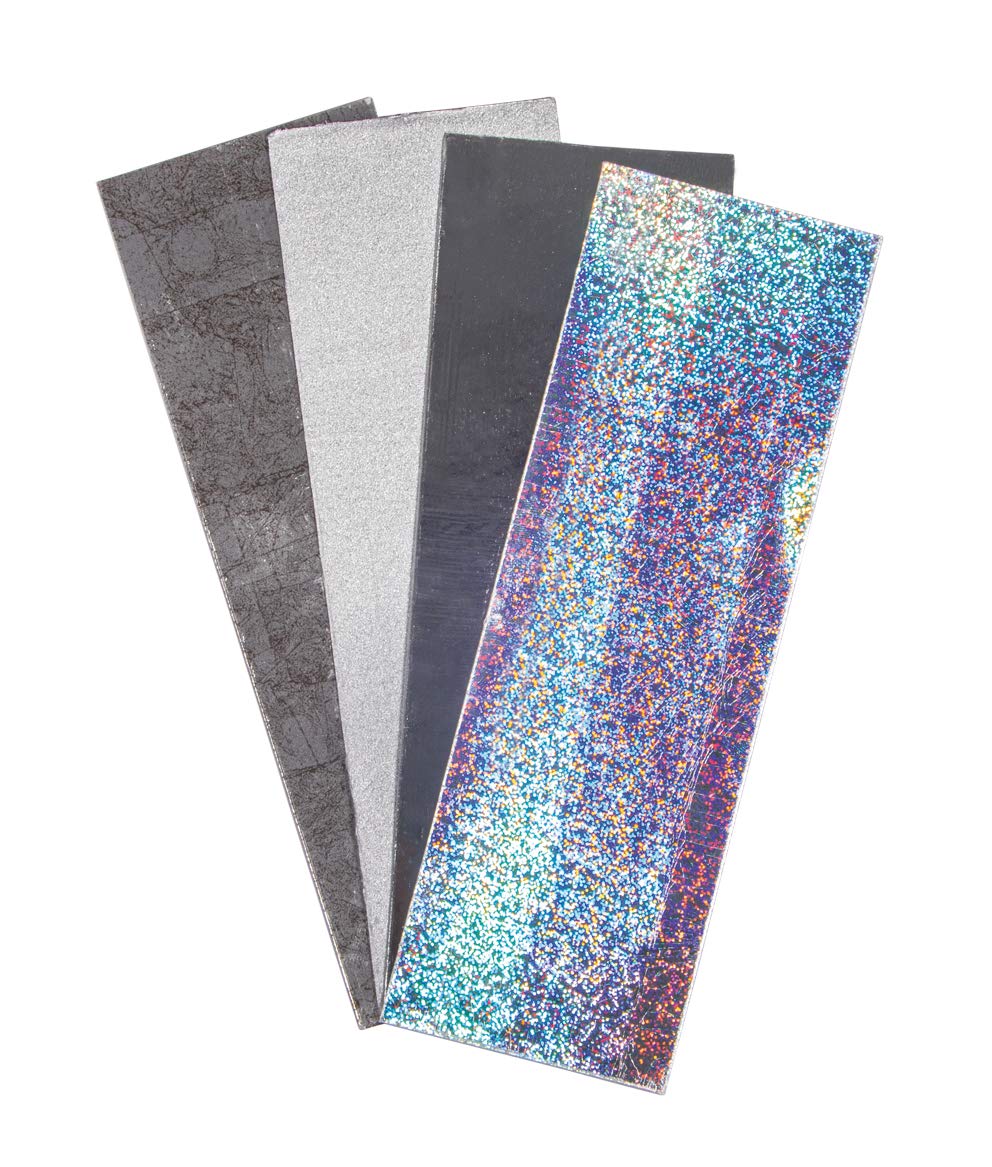 Rayher 4-Pack Silver & Grey Wax Sheets for Candle Making - 20x6.5cm Wax Embellishments for DIY Candles, Soap Making & Home Decor Crafts (31439000) - Perfect for Wedding Centerpieces, Holiday Decor & Gift Wrapping