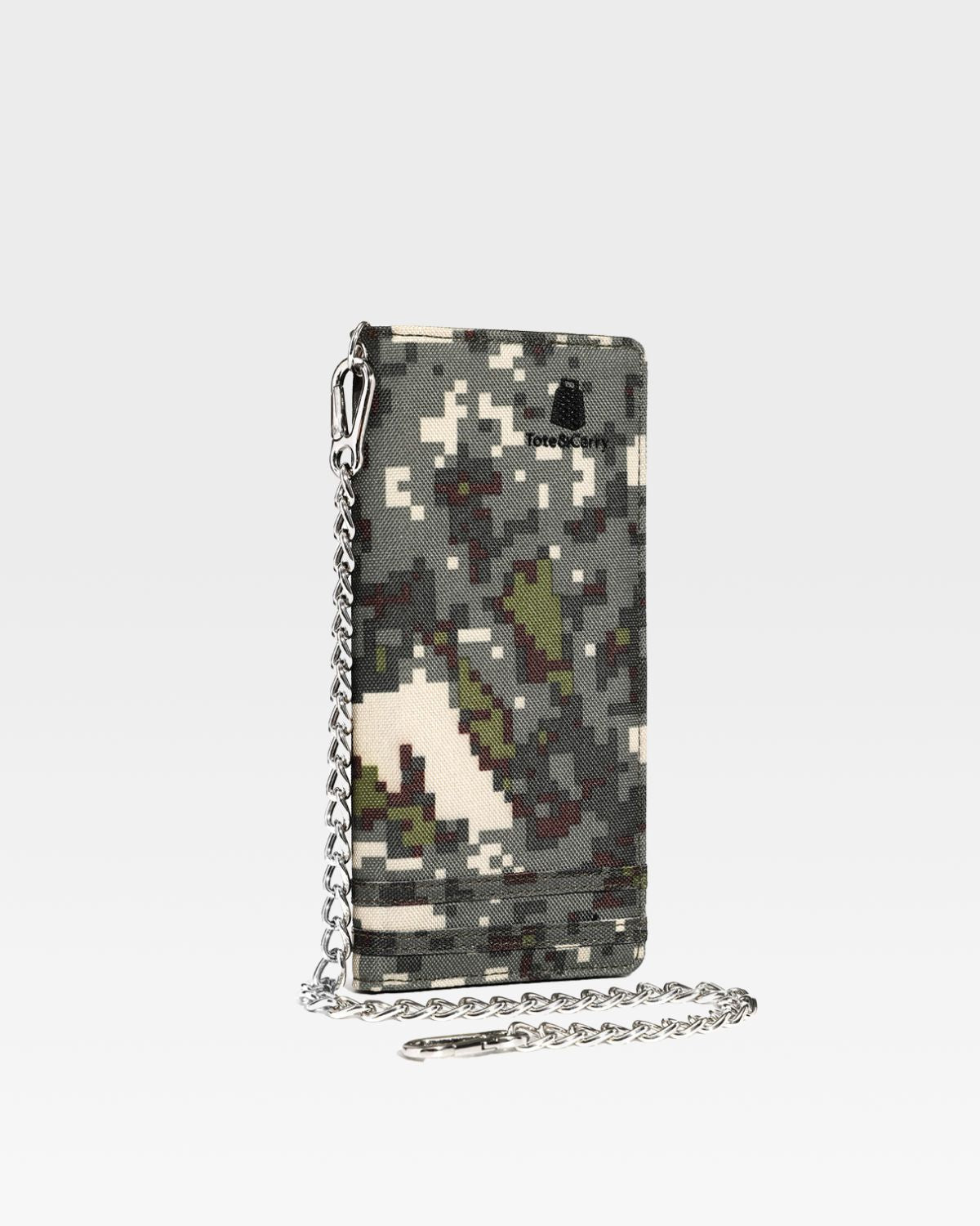 Green Digital Camouflage Biker Chain Wallet - Stylish & Secure for Motorcycle Riders, Outdoor Adventures & Everyday Use