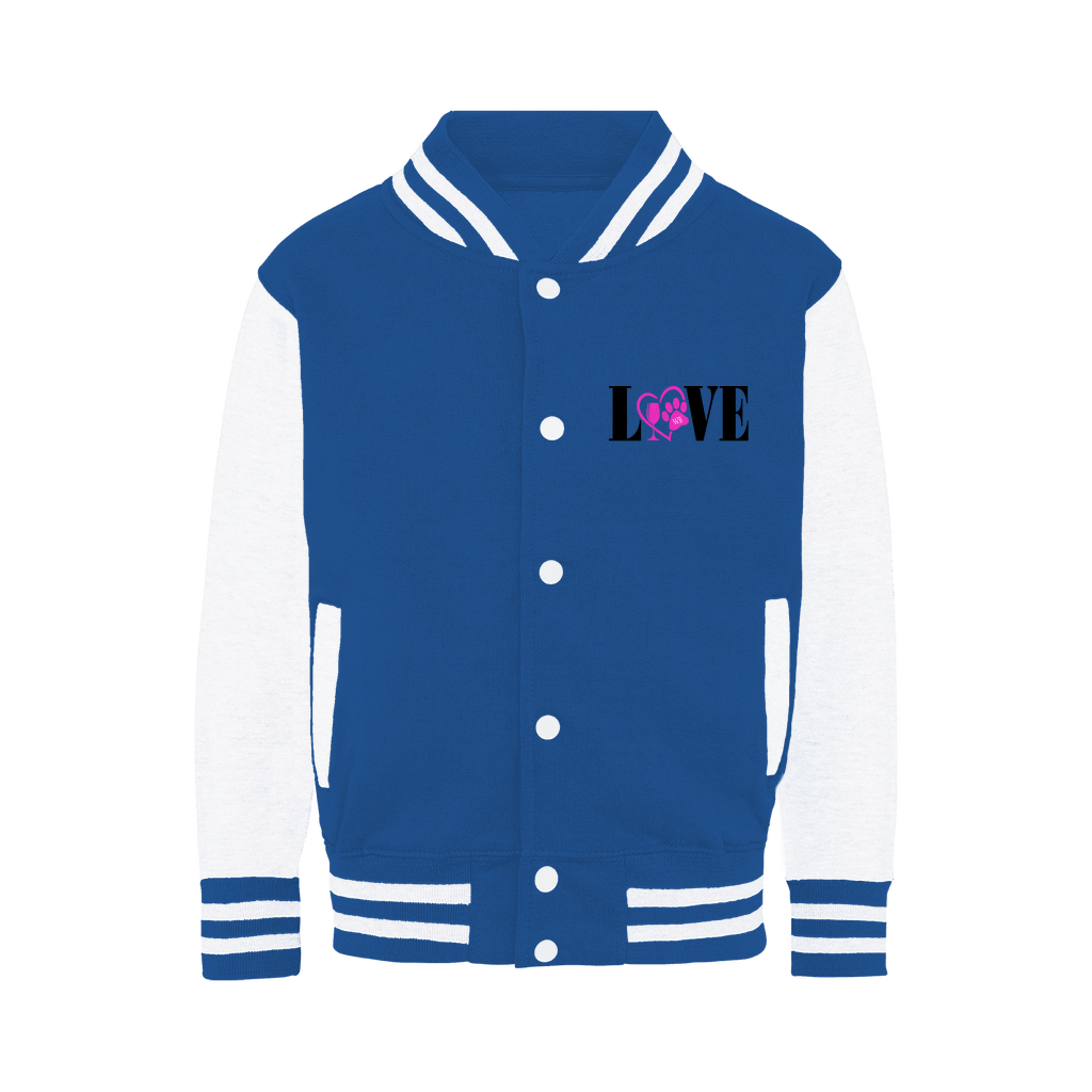 Love Paw Varsity Jacket for Women - Stylish Embroidered Letterman Jacket | Perfect for Casual Outfits, Date Nights & Dog Lovers Fashion