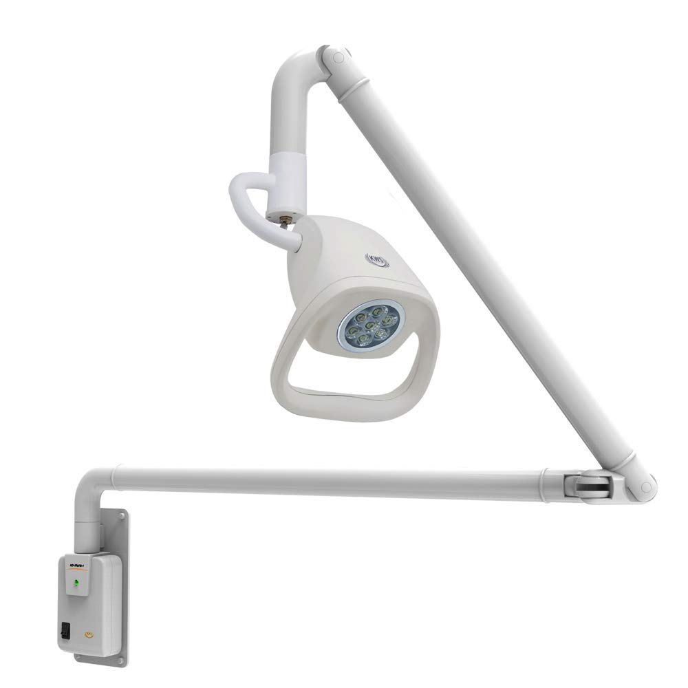 NSKI 21W LED Dental Exam Light - Wall Mounted Shadowless Surgical Operating Lamp with 7 LEDs for Dentist Office, Clinic & Hospital Use
