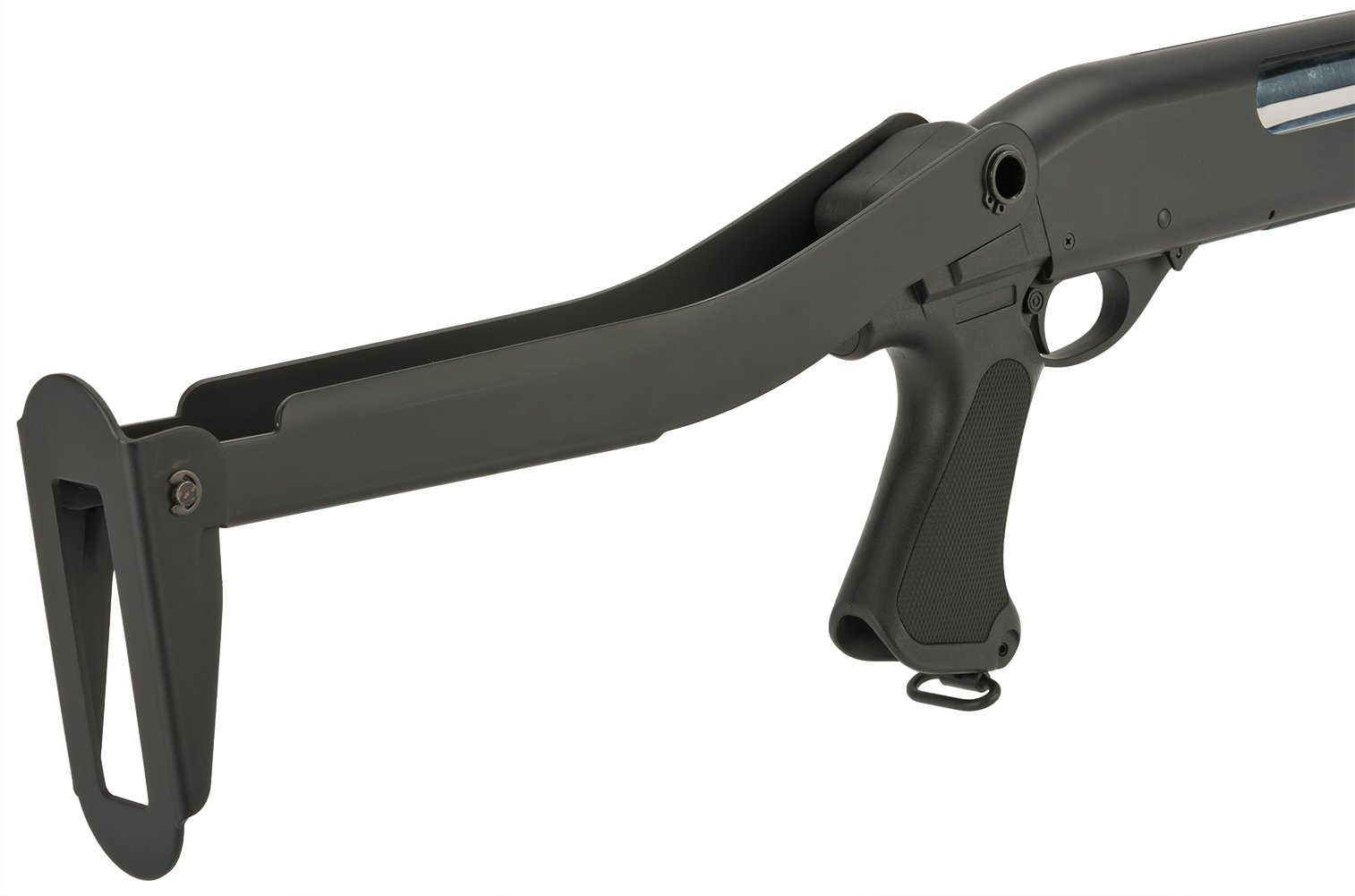 CYMA Standard Full Metal M870 3-Round Burst Multi-Shot Shell Loading Airsoft Shotgun with Folding Stock - Realistic Tactical Training & Outdoor Airsoft Games