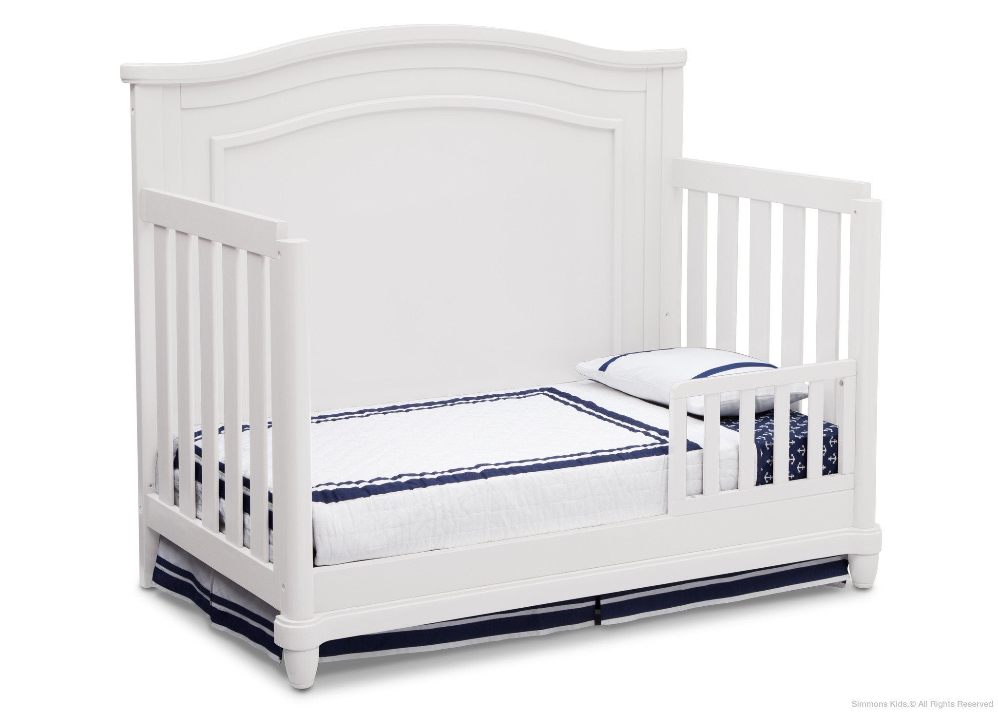 Belmont 4-in-1 Convertible Baby Crib - White Nursery Furniture for Newborn to Toddler Bed | Perfect for Modern Nursery, Bedroom & Daycare Use