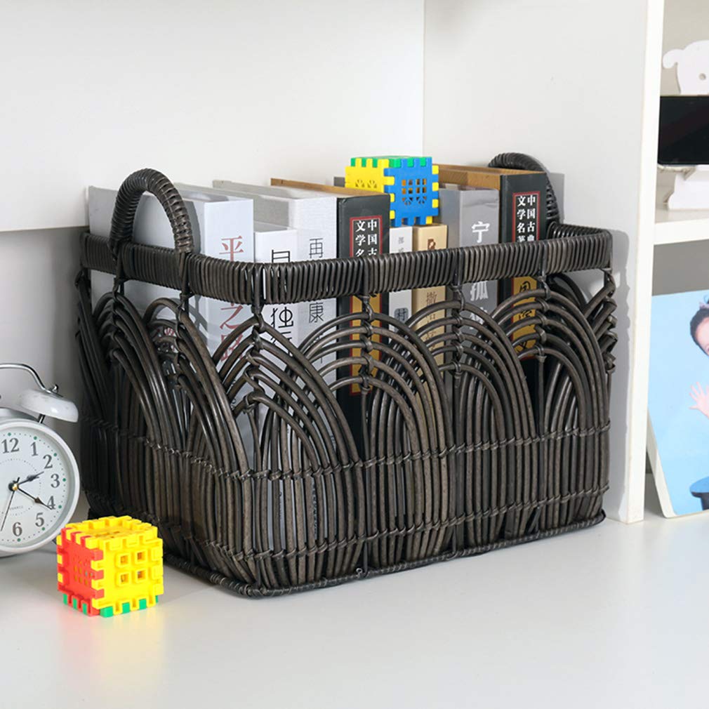 Large Woven Storage Basket with Handles - Handmade Laundry Hamper & Home Organizer for Clothes, Toys, Picnic Supplies & Groceries - Perfect for Bedroom, Bathroom & Outdoor Use