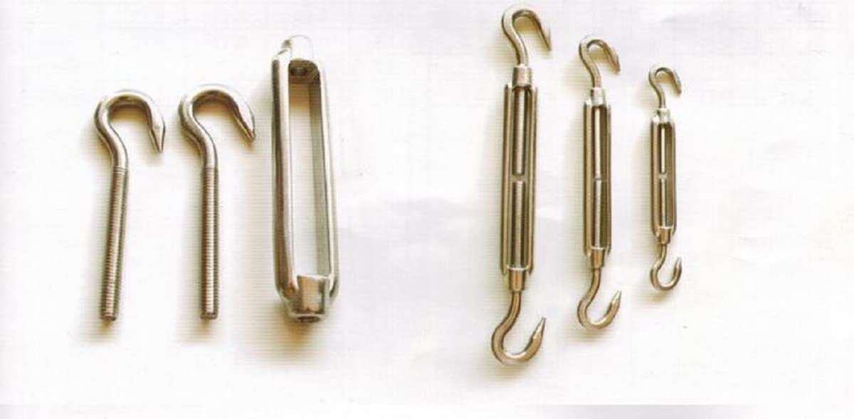 Stainless Steel M4 Turnbuckle Kit (5PCS) - for Rope Tension & Hardware