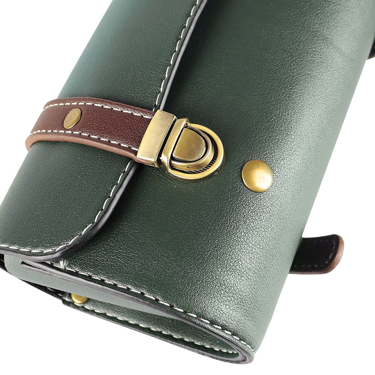**YIBO Waterproof Quick Release Motorcycle Fork Bag - Universal Leather Side Tool Pouch for Bicycle & Bike Accessories (Green) - Perfect for Road Trips, Commuting & Outdoor Adventures**
