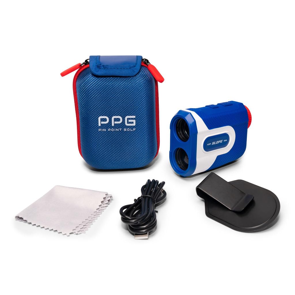 PPG CaddyVision Laser Golf Rangefinder with Magnet - 650 Yard Range, 7X Magnification, Slope Switch & Pin-Lock Vibration - Lightweight Golf Distance Finder for Accurate Shots on the Course | Perfect for Tournaments, Practice & Outdoor Golfing
