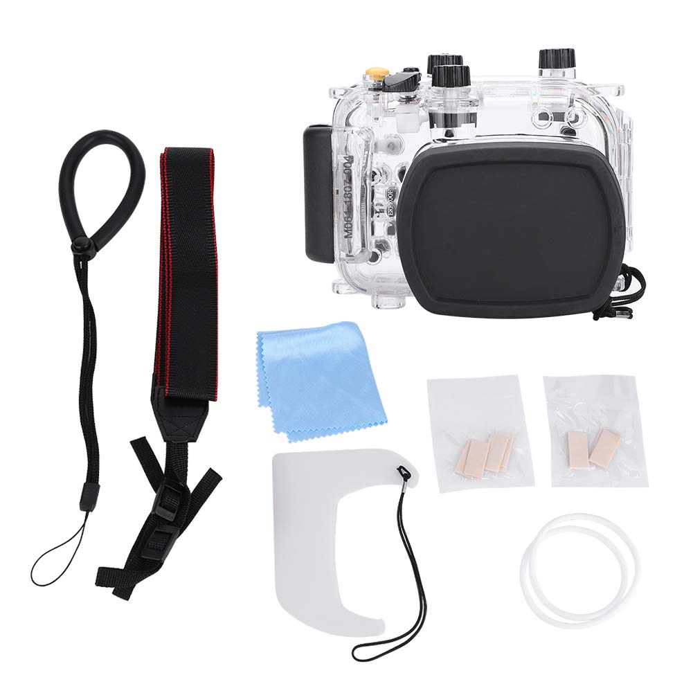 40m 130ft Waterproof Camera Housing Case for Canon G11 G12 - Underwater Diving Protection for Scuba, Snorkeling & Water Sports
