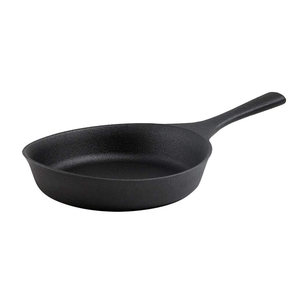 Premium GDSKL Cast Iron Skillet - 12 Inch Uncoated Iron Frying Pan with Ergonomic Handle | Perfect for Searing Steaks, Baking Cornbread & Campfire Cooking