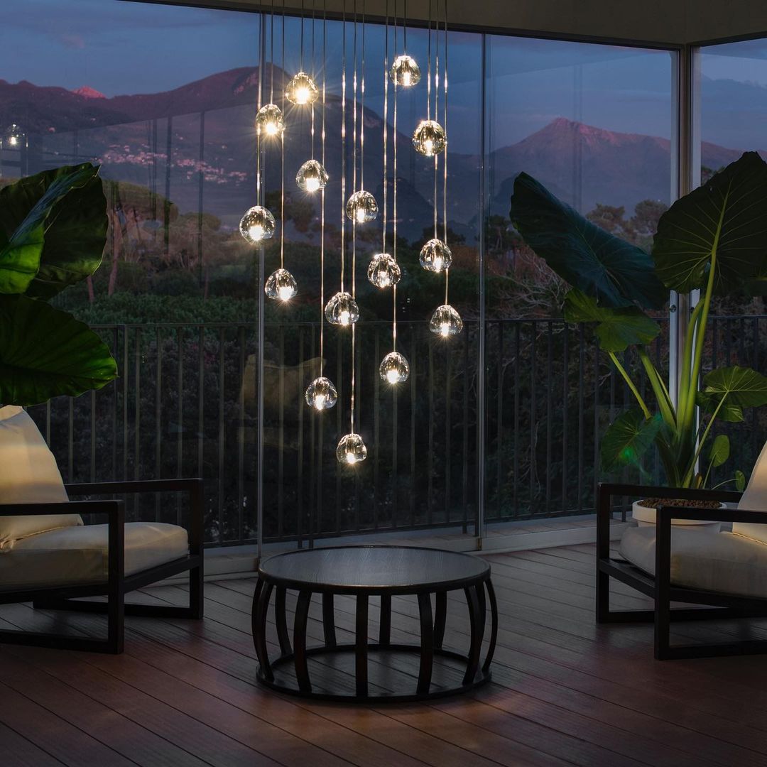 Elegant Crystal Pendant Light - Modern Chandelier for Dining Room, Bedroom & Living Room Decor - Dimmable LED Hanging Lamp for Home & Office Lighting