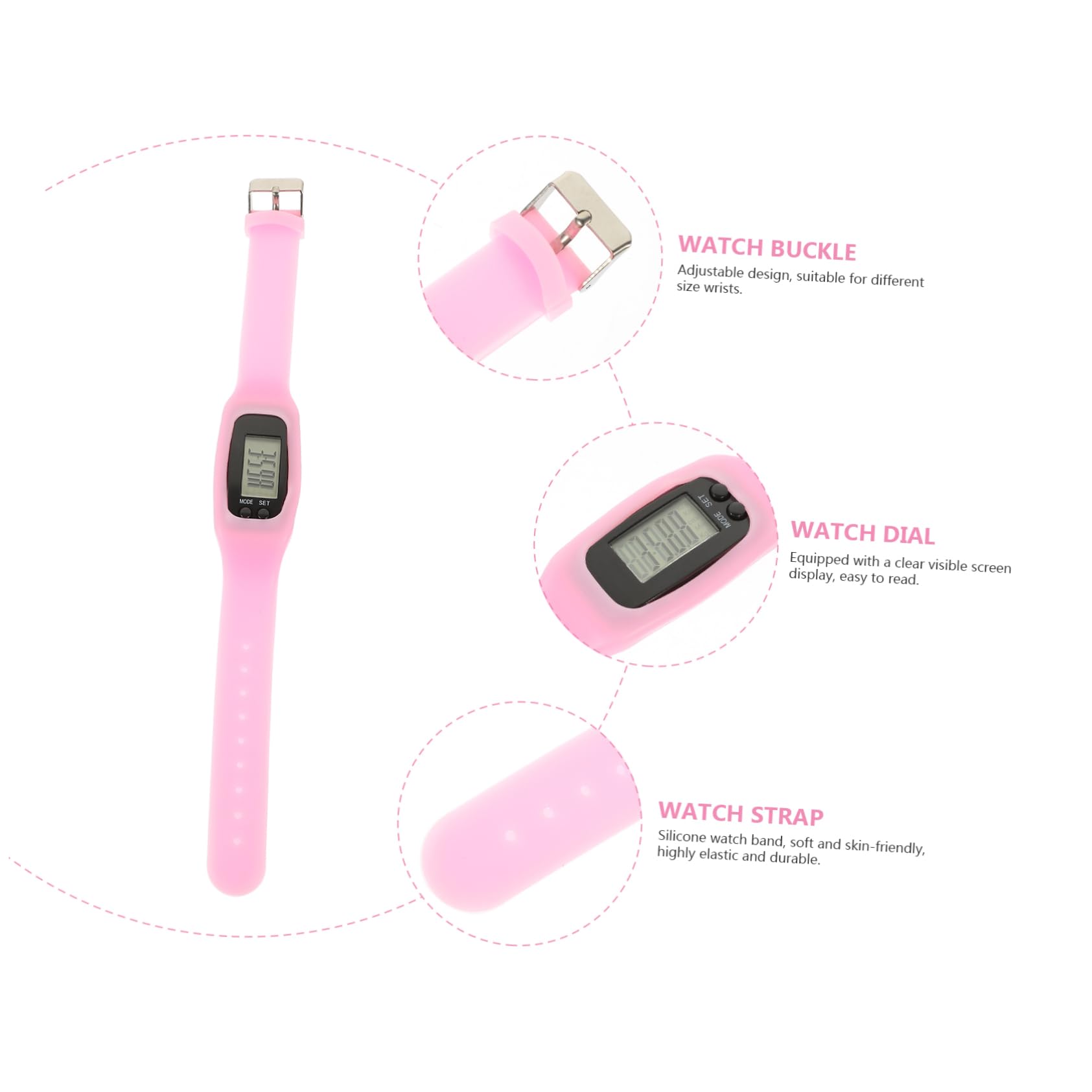 Women's Fitness Tracker Watch - Step Counter Pedometer for Walking, Running & Sports | Portable Wristband E-Tool for Kids & Adults | Track Daily Activity & Workouts