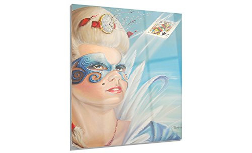 Venetian Romance Digital Art Metal Wall Decor - 30x40 Inches Modern Home Portrait Painting - Perfect for Living Room, Bedroom & Office Wall Art