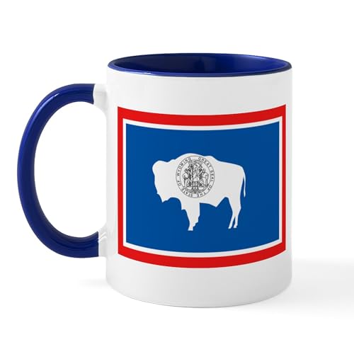 White/Navy Inside - Wyoming Mug