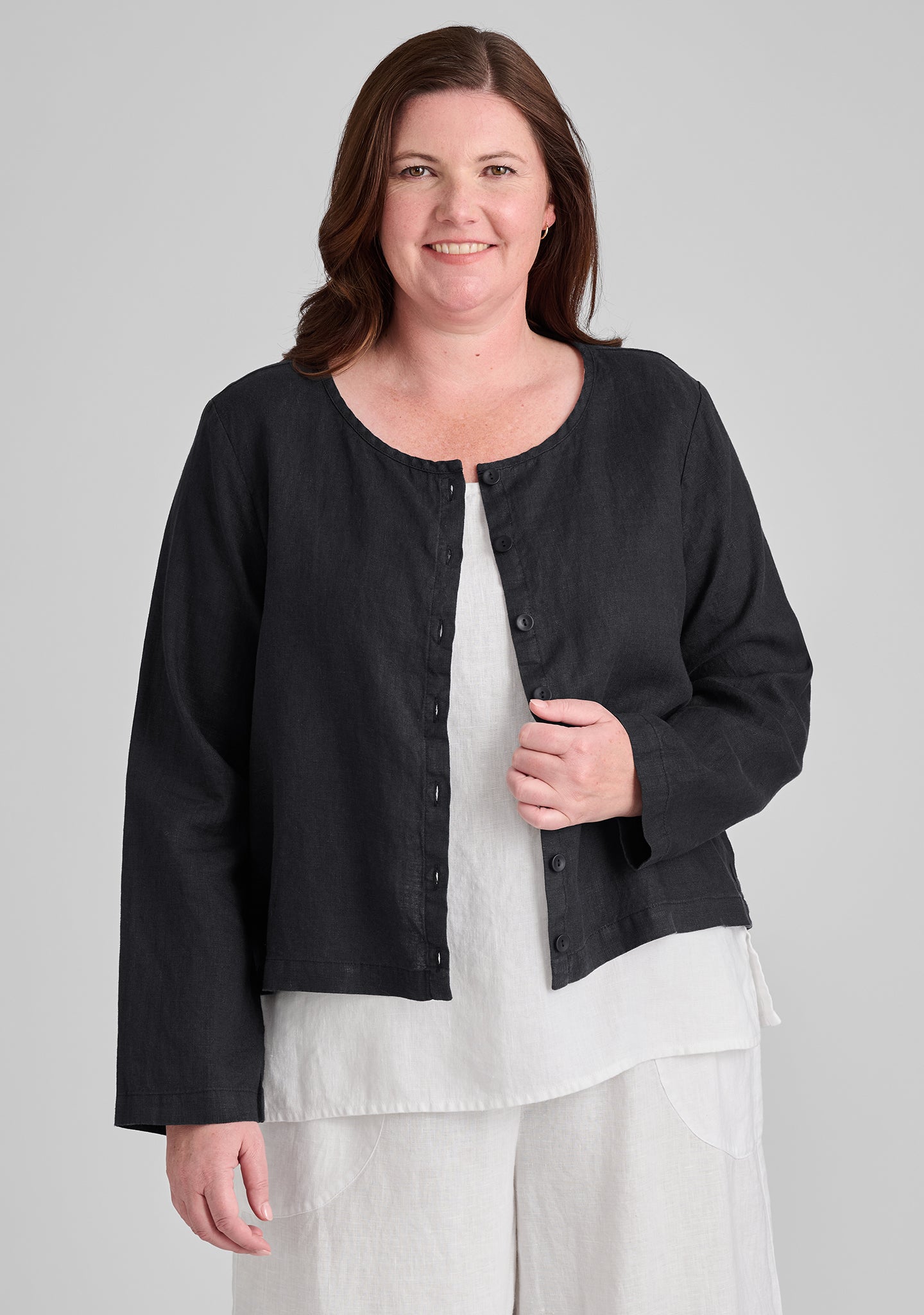 Stylish Long Sleeve Linen Cardigan Blouse for Women - Perfect for Spring Outfits & Office Wear