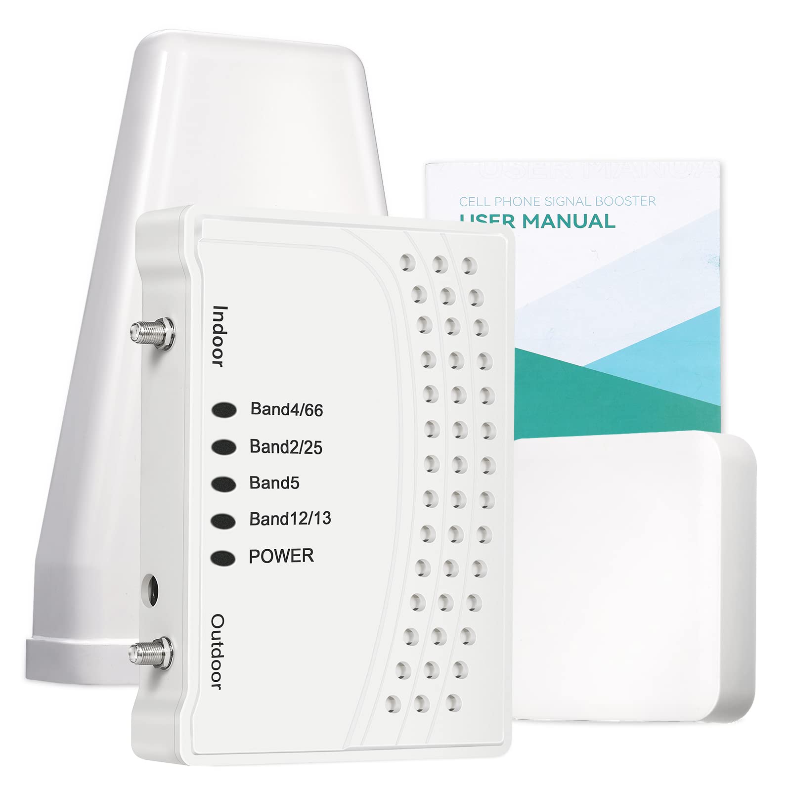 5G/4G LTE Cell Phone Signal Booster for Home - Up to 5,000 Sq Ft Coverage, Compatible with All US Carriers (Band 66/2/4/5/12/17/13/25) - FCC Approved - Perfect for Rural Areas, Basements & Large Homes