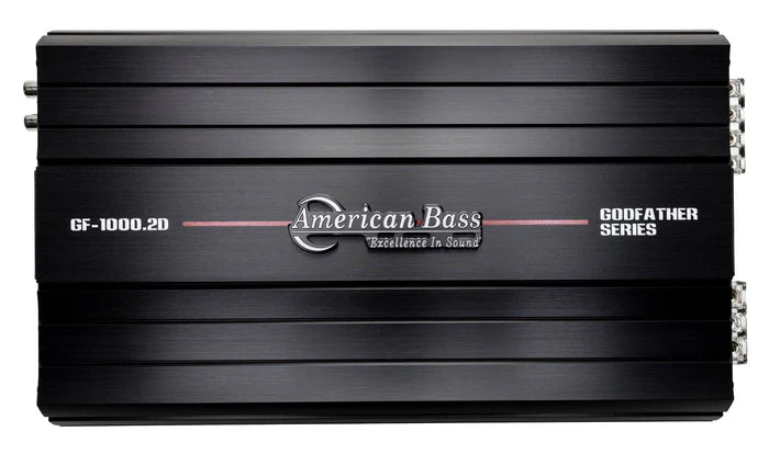 American Bass Godfather 1000.2D 2-Channel Full Range Car Amplifier - High Power Audio for Cars, Trucks & SUVs | Perfect for Bass Boost & Clear Sound System Upgrades