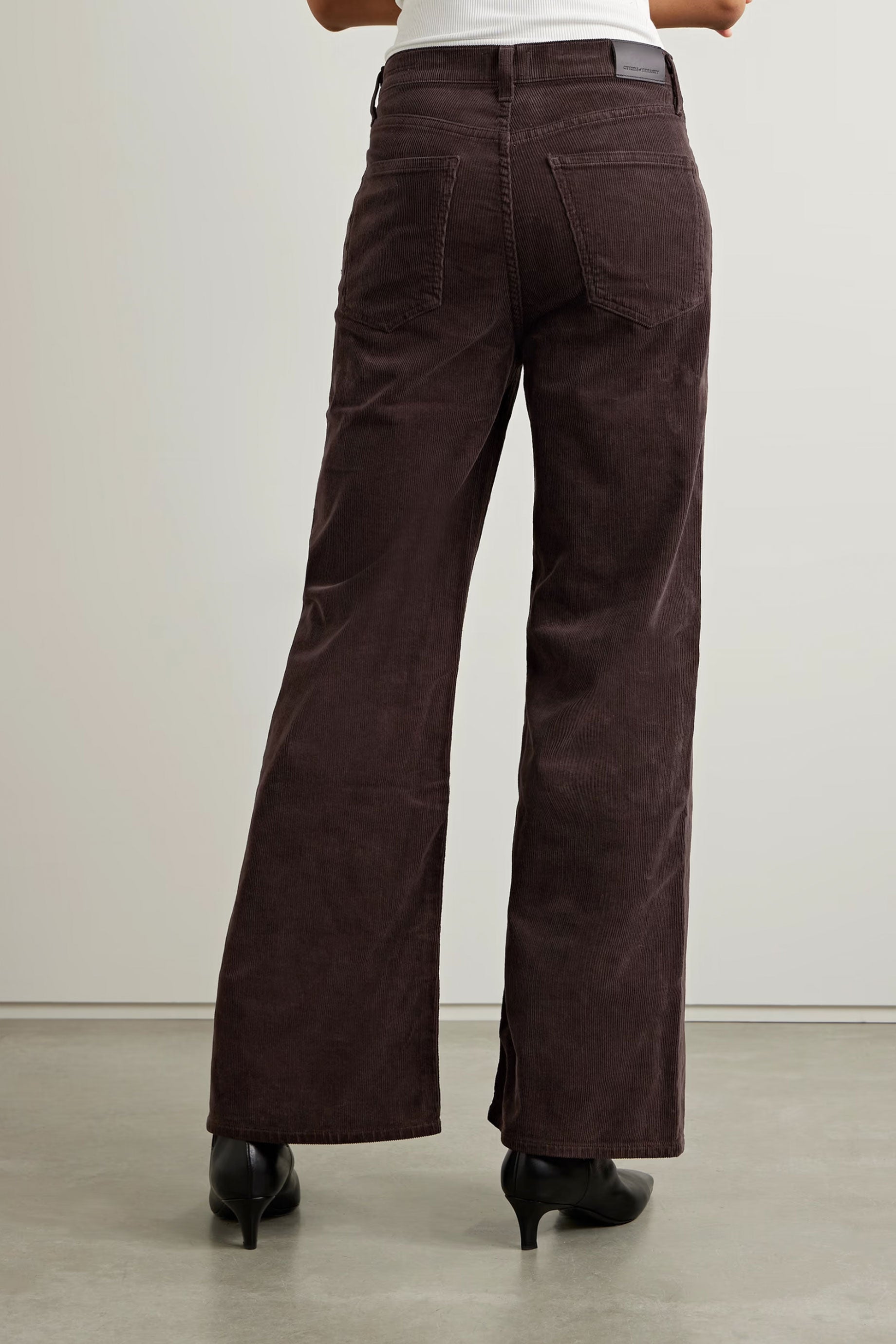 Citizens of Humanity Paloma Corduroy Pants in Chocolate Brown - Stylish Women's High-Waisted Trousers for Work, Casual & Fall Outfits