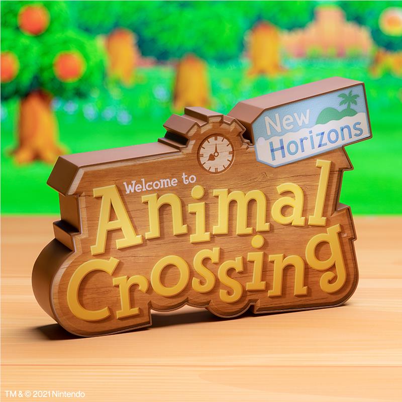 Animal Crossing Logo Light - Official Nintendo Licensed LED Night Light for Gaming Room & Bedroom Decor - Perfect for Fans & Collectors