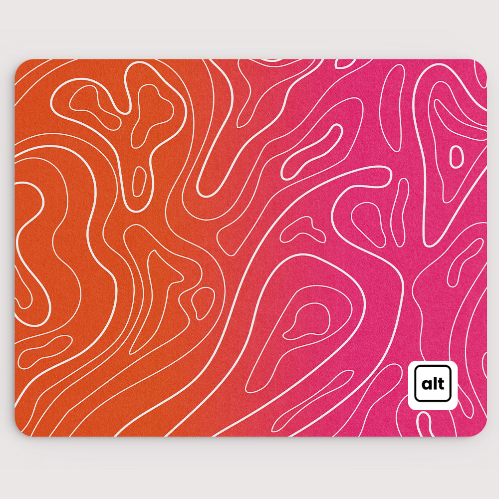 Sunset Ombre Damascus Mousepad - Premium Gaming & Office Desk Mat with Non-Slip Base - Perfect for PC, Laptop & Workspace Setup