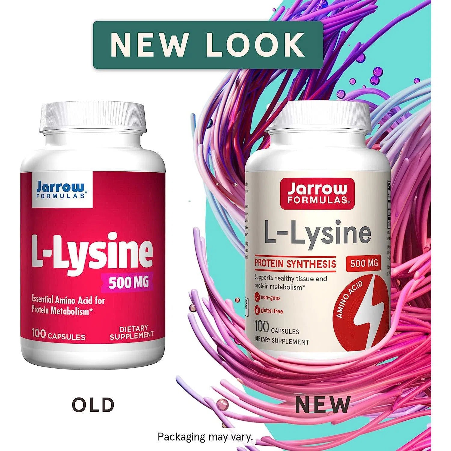 Jarrow Formulas L-Lysine 500mg Supplement - Supports Immune System & Collagen Production - Ideal for Cold Sores, Skin Health & Fitness Recovery
