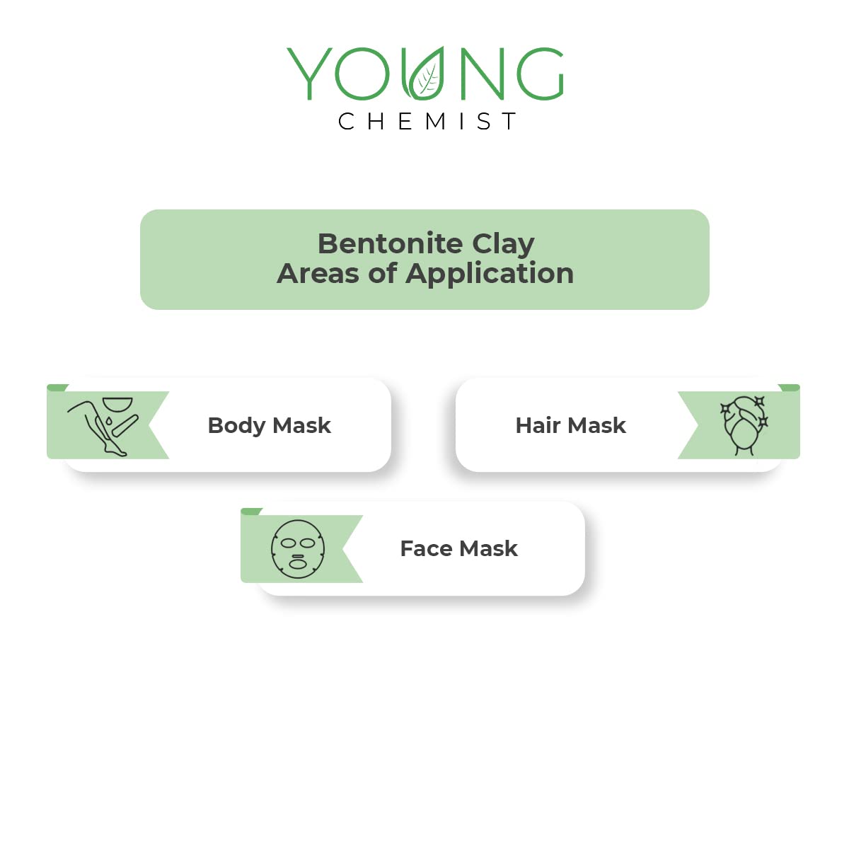 Young Chemist Calcium Bentonite Clay Powder - 100% Natural, Paraben-Free Detoxifying Facial & Hair Mask for All Skin Types (500g) | Deep Cleansing, Acne Treatment & Skin Rejuvenation at Home Spa