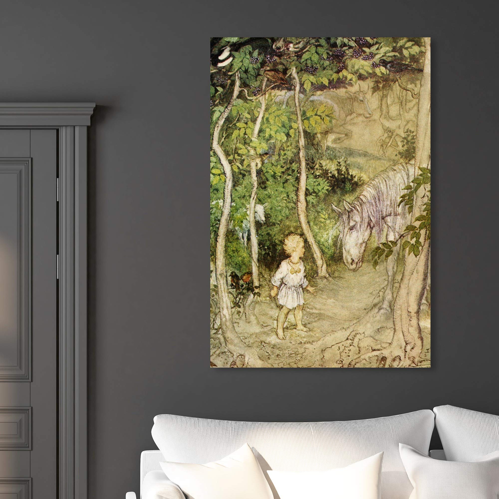 Magic Stallion Fantasy Wall Art Canvas Print - 30