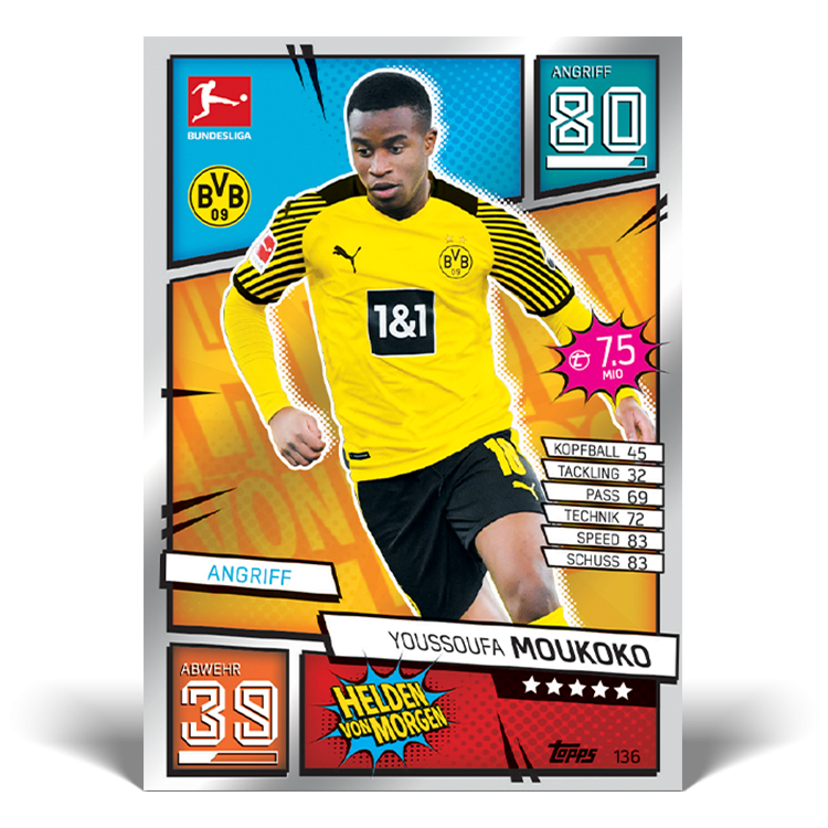 Topps Bundesliga Match Attax Chrome 2021/22 Soccer Trading Cards - Single Pack for Collectors & Fans | Perfect for Trading, Gifts & Display