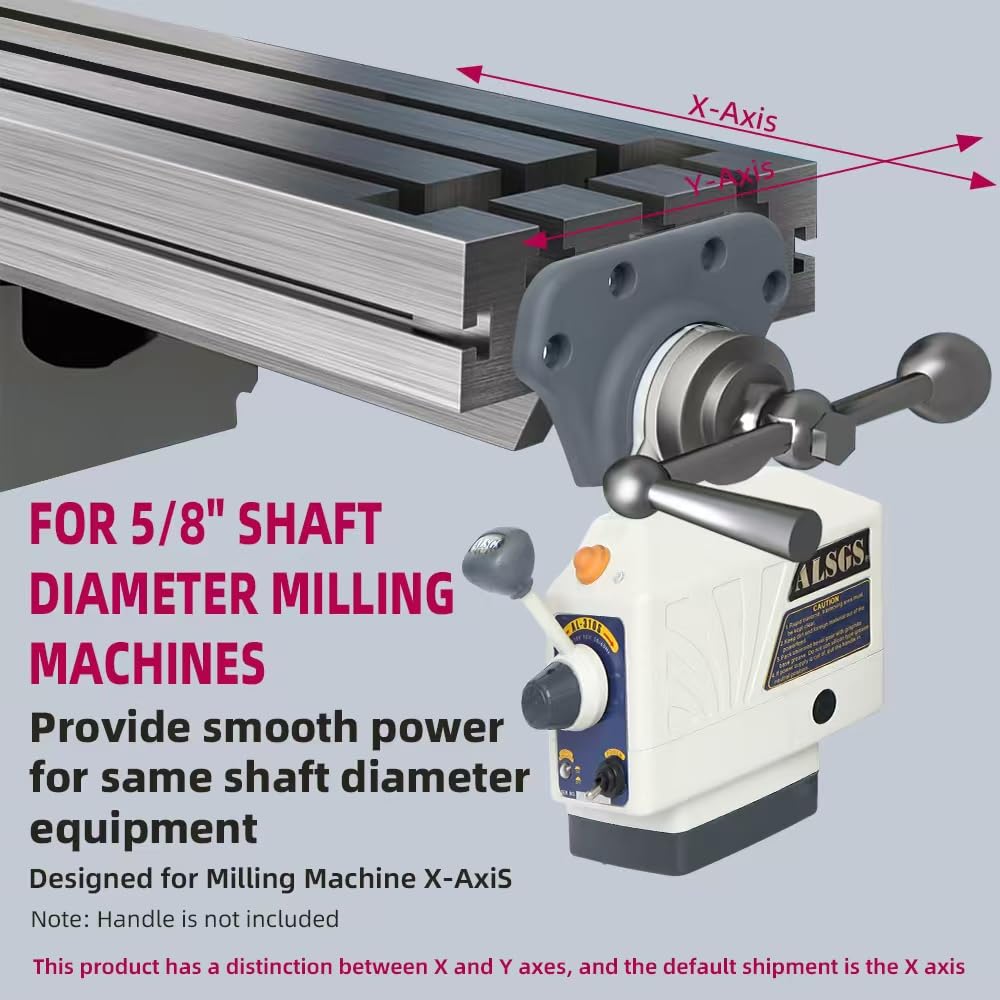 Al-310S X-Axis Power Feed for Milling Machine - 650 in-lb Torque, 2-200 RPM, 110V - Compatible with Small Grinding Machines & Radial Milling Machines - Ideal for Precision Metalworking & DIY Projects