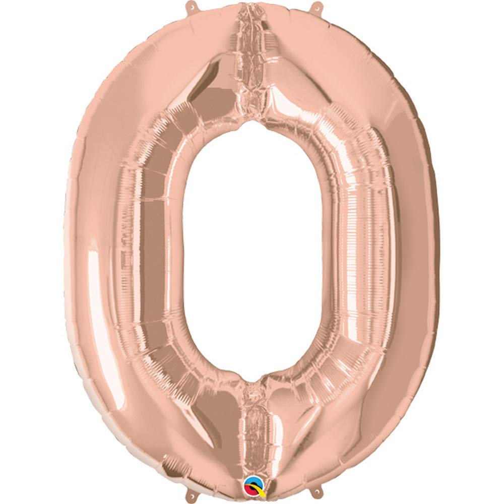 Qualatex 34 Inch Metallic Gold Number Balloons (0-9) - Birthday Party, Wedding, Anniversary Decorations & Photo Backdrop Props