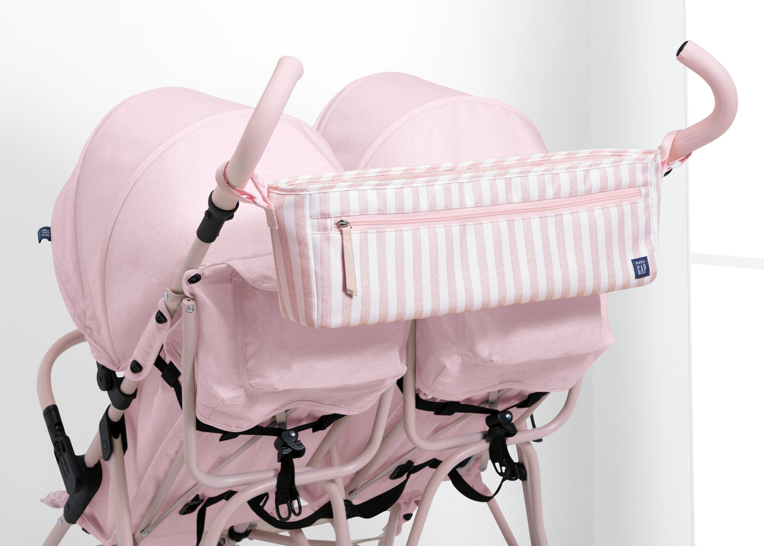 BabyGap Classic Parent Organizer for Double Stroller - Convenient Storage for Diapers, Bottles & Essentials - Perfect for Shopping, Travel & Family Outings