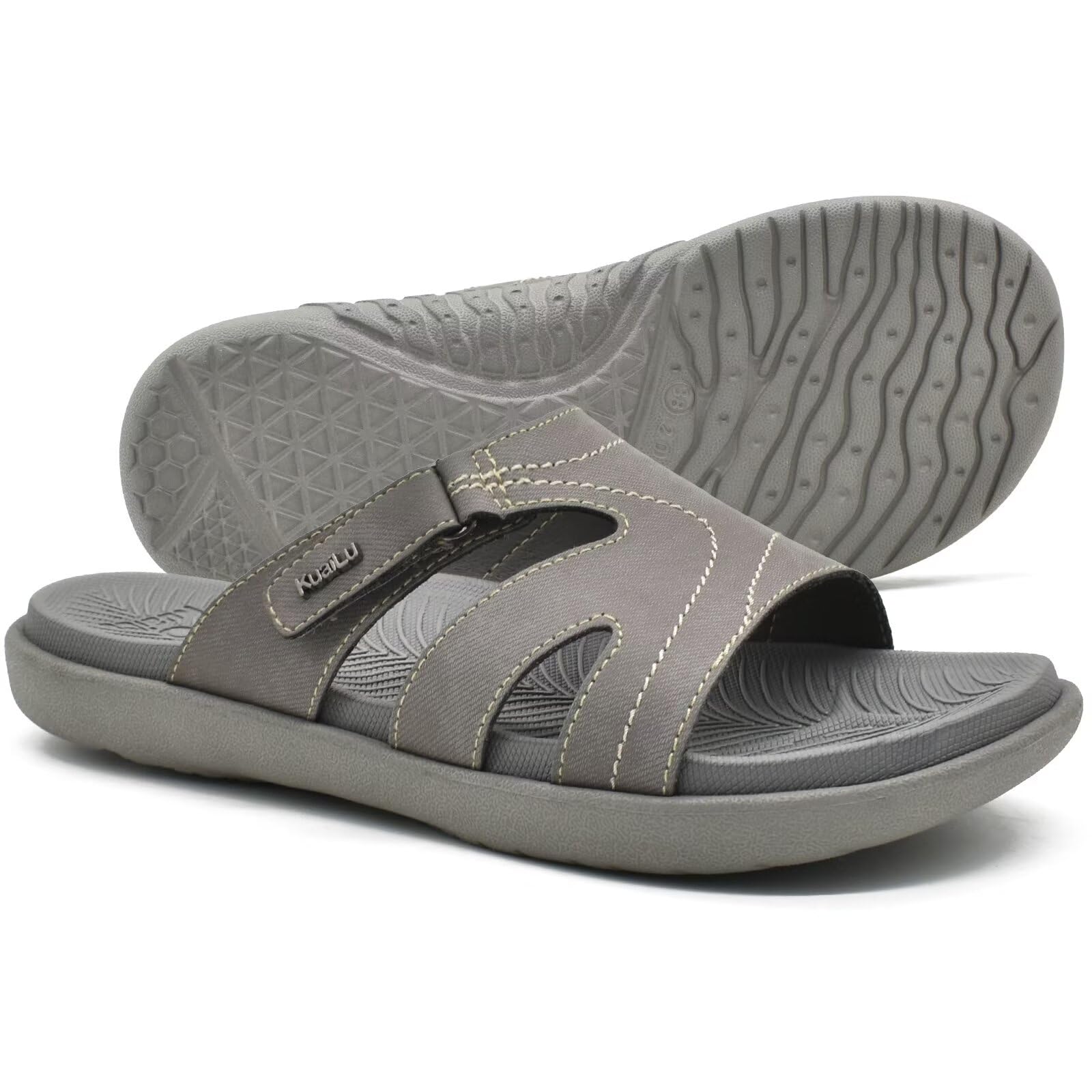 **KuaiLu Women's Orthotic Slides - Lightweight Athletic Sandals with Arch Support for Plantar Fasciitis - Yoga, Gym & Home Comfort Slippers**