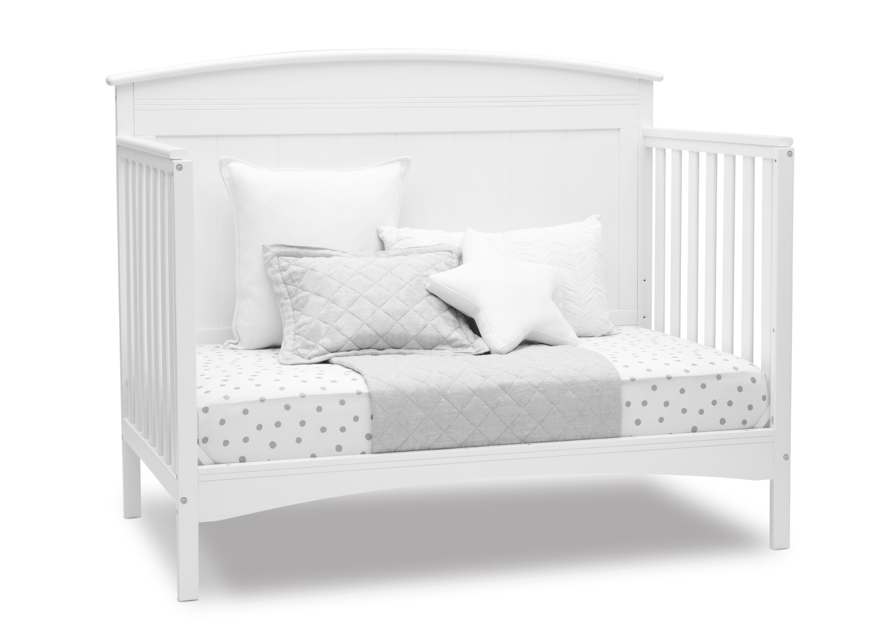 Archer 4-in-1 Convertible Baby Crib - Toddler Bed, Daybed & Full-Size Bed - Safe & Stylish Nursery Furniture for Newborns to Teens - Perfect for Bedrooms, Daycare & Guest Rooms