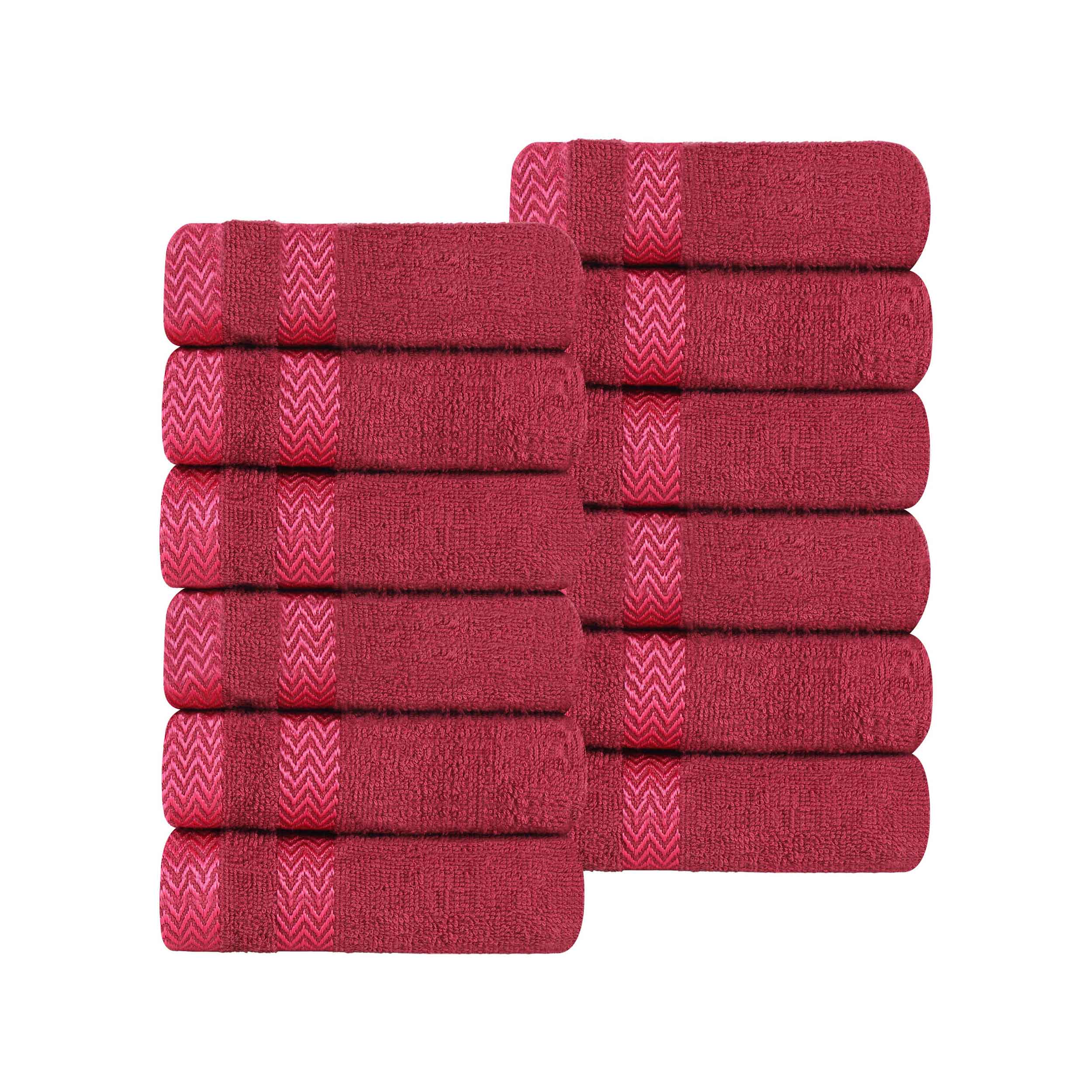 Premium 12-Pack Medium Weight Cotton Face Towels & Washcloths – Soft, Absorbent for Skincare, Makeup Removal, and Bathing