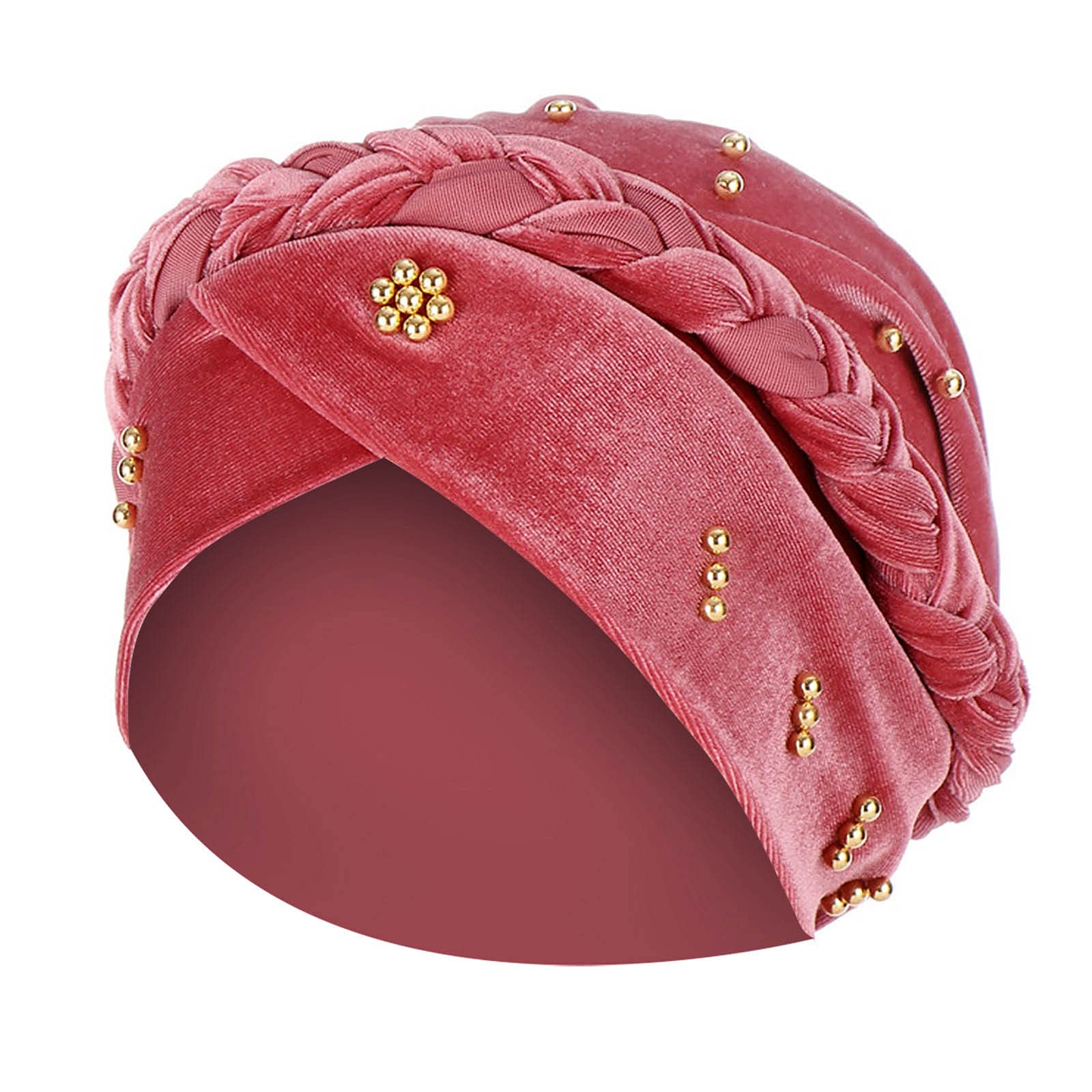 India Ruffle Beaded Beanie Wrap - Muslim Headscarf & Chemo Cancer Hat for Women, Baseball Cap Style Unisex Headwear - Perfect for Religious Wear, Medical Use, and Fashion Accessories