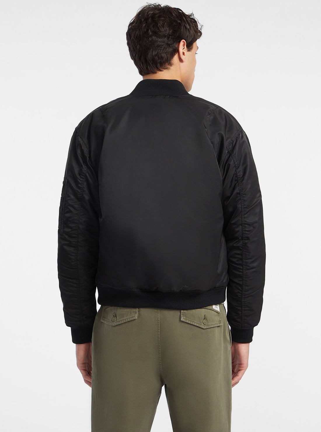 Guess Women's Black Bomber Jacket - Stylish Faux Leather Moto Jacket with Ribbed Trim | Perfect for Casual Outings, Night Out & Fall Layering