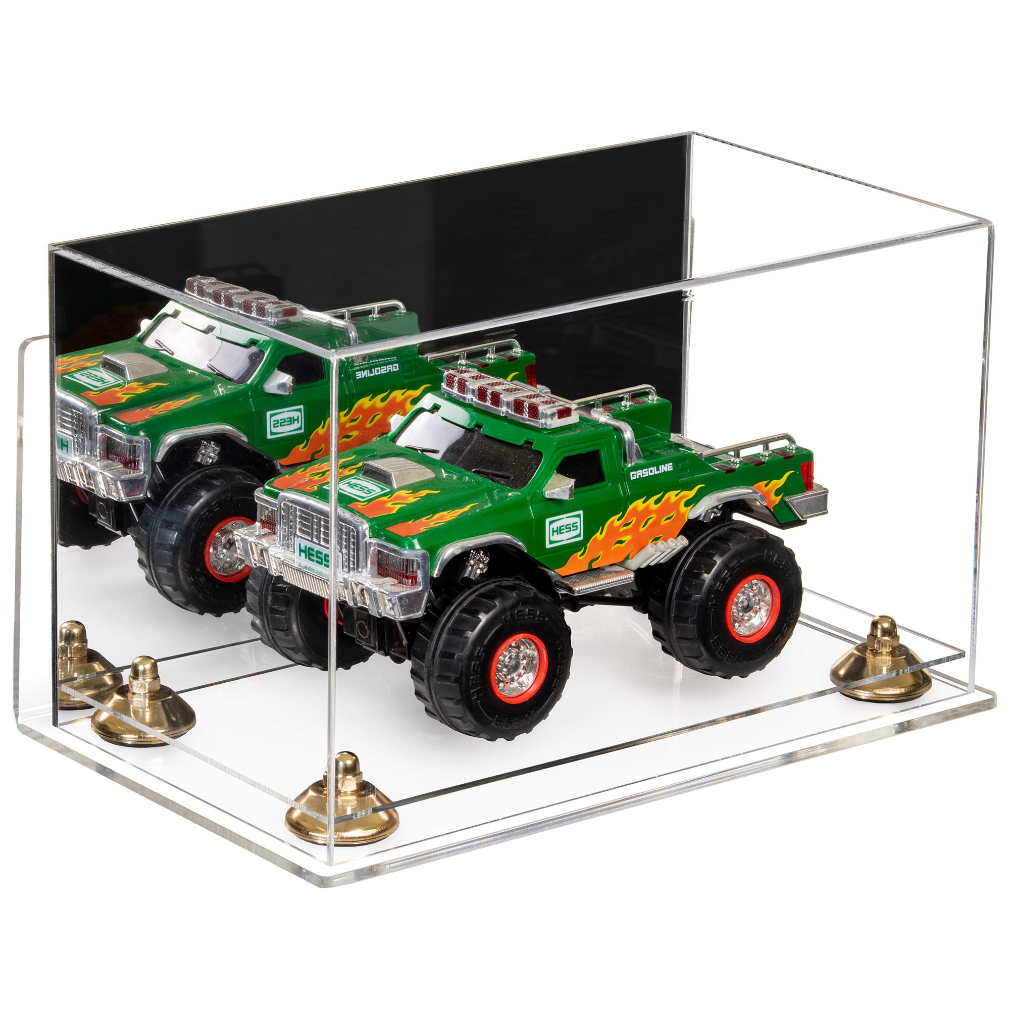 Premium Acrylic Display Case with Mirror Base & Gold Risers - 14