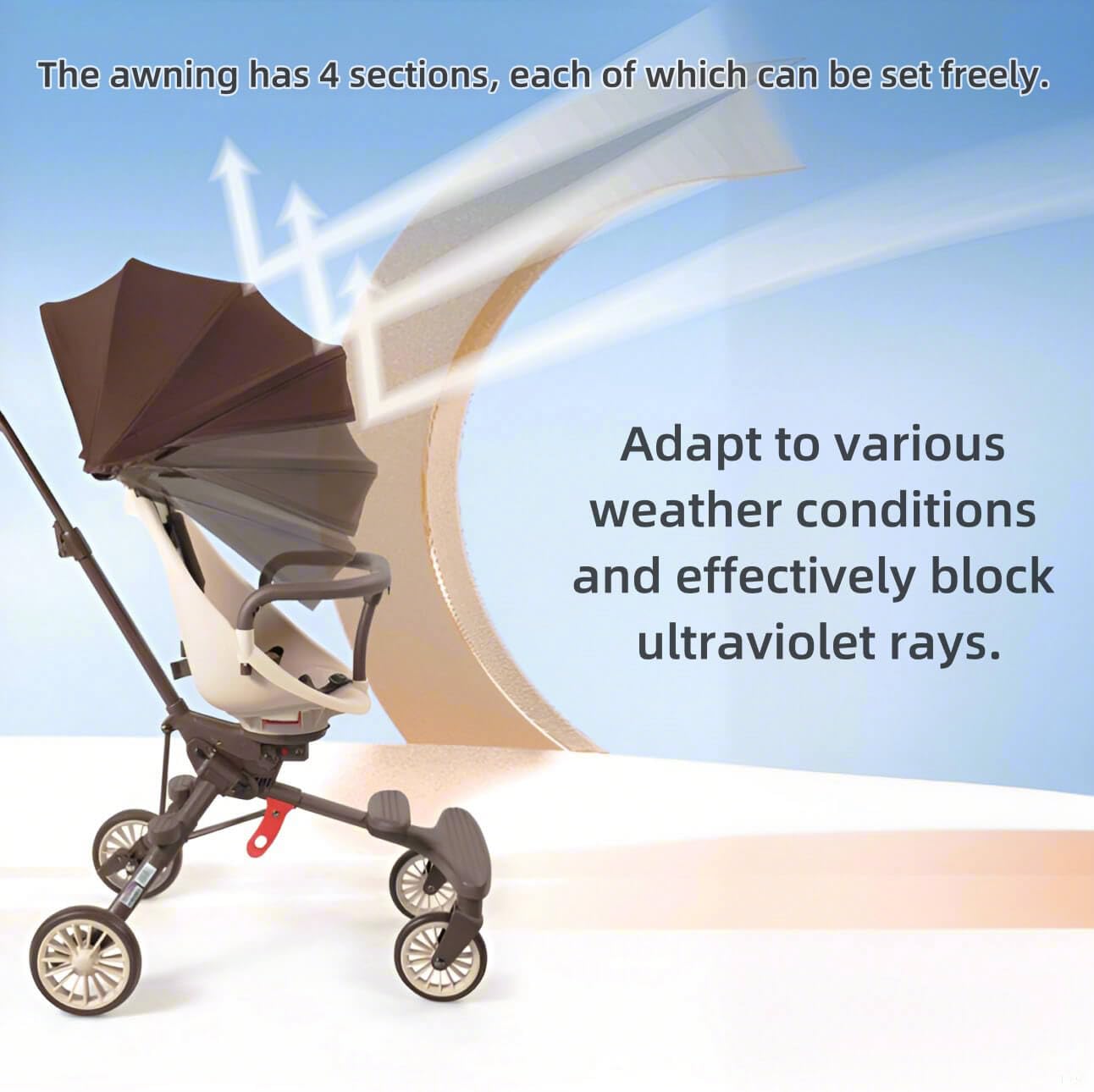 Lightweight Umbrella Stroller for Toddlers 1-3 Years Old - Compact Jogging Stroller with 360° Swivel Wheels | Easy Fold Travel Stroller for Big Kids | Perfect for Park Walks, Shopping & Airplane Travel