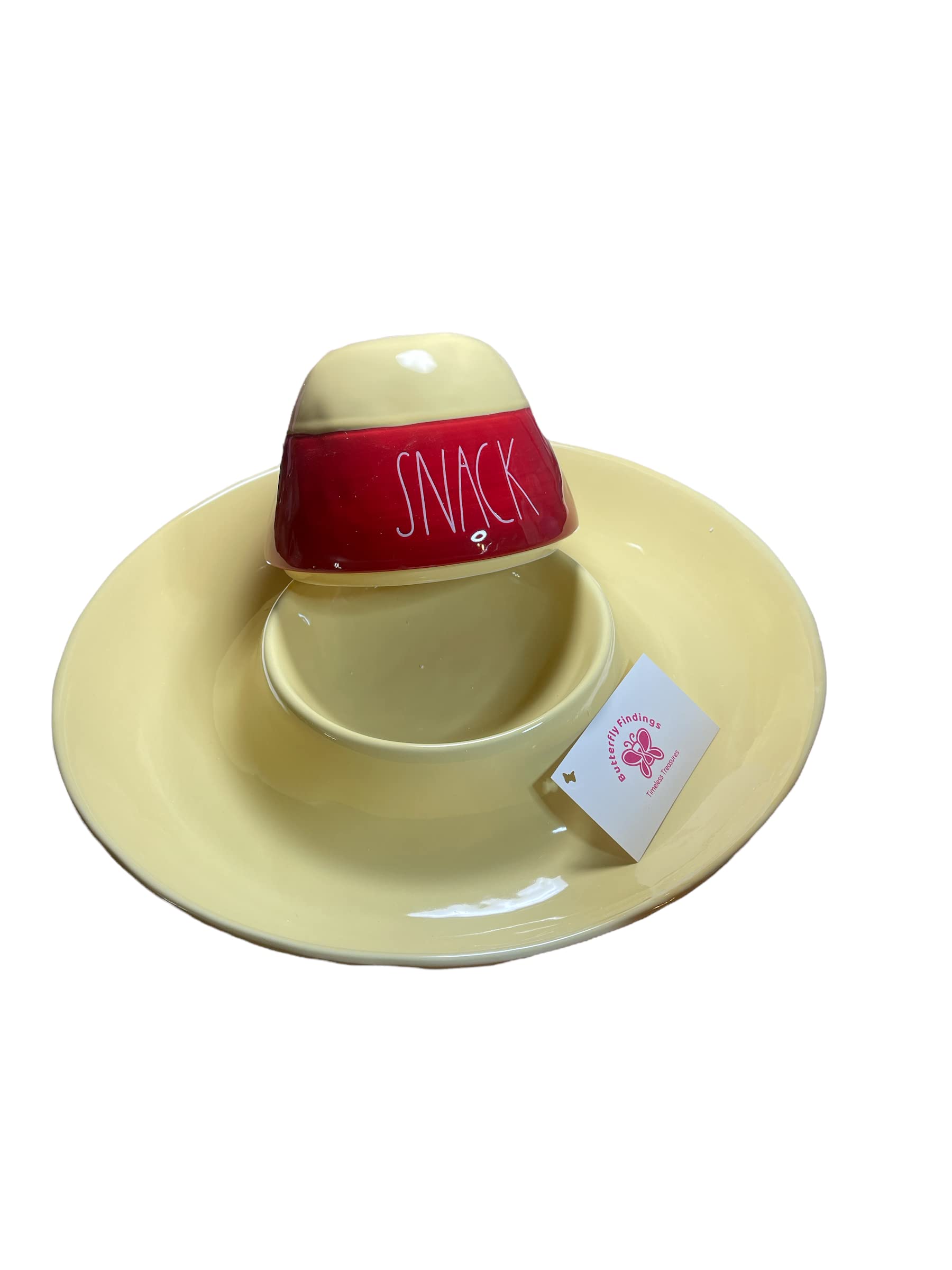 Ceramic Sombrero Chip & Dip Tray - Perfect for Vegetables, Snacks, and Party Appetizers - Ideal for Game Nights, Potlucks, and Mexican-Themed Gatherings