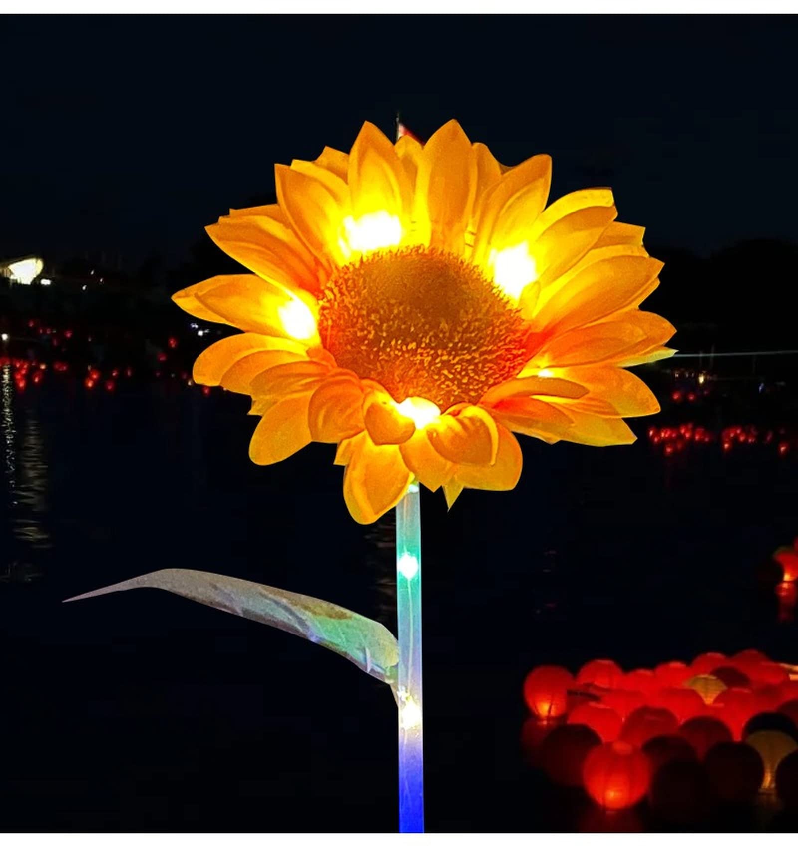 Solar Sunflower Garden Lights Outdoor - Waterproof Solar Powered Lawn Lamp for Courtyard, Yard & Landscape Decoration (New Upgraded Version) - Perfect for Patio, Pathway & Garden Lighting at Night