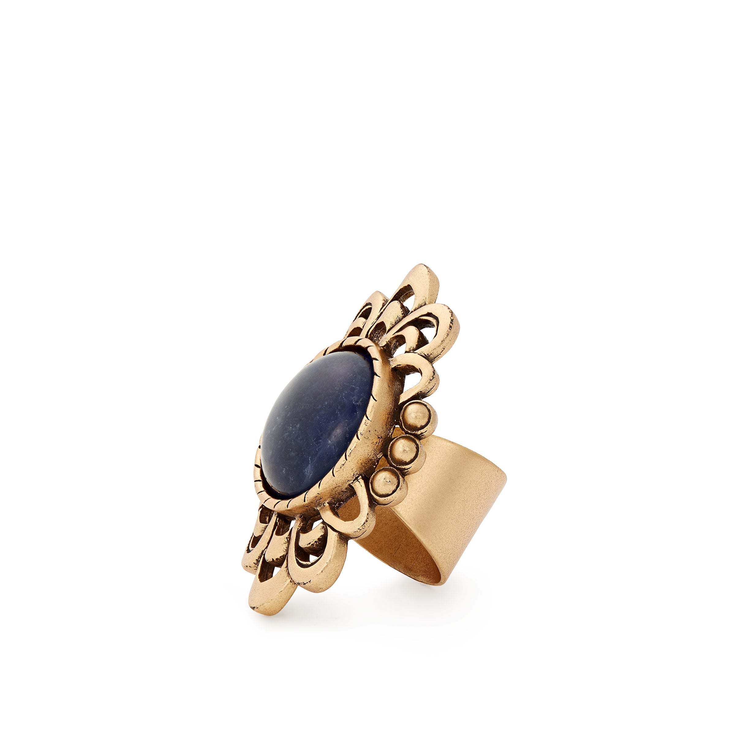 Blue Matrix Cocktail Ring for Women - Elegant Cubic Zirconia Statement Jewelry for Parties, Weddings & Evening Events