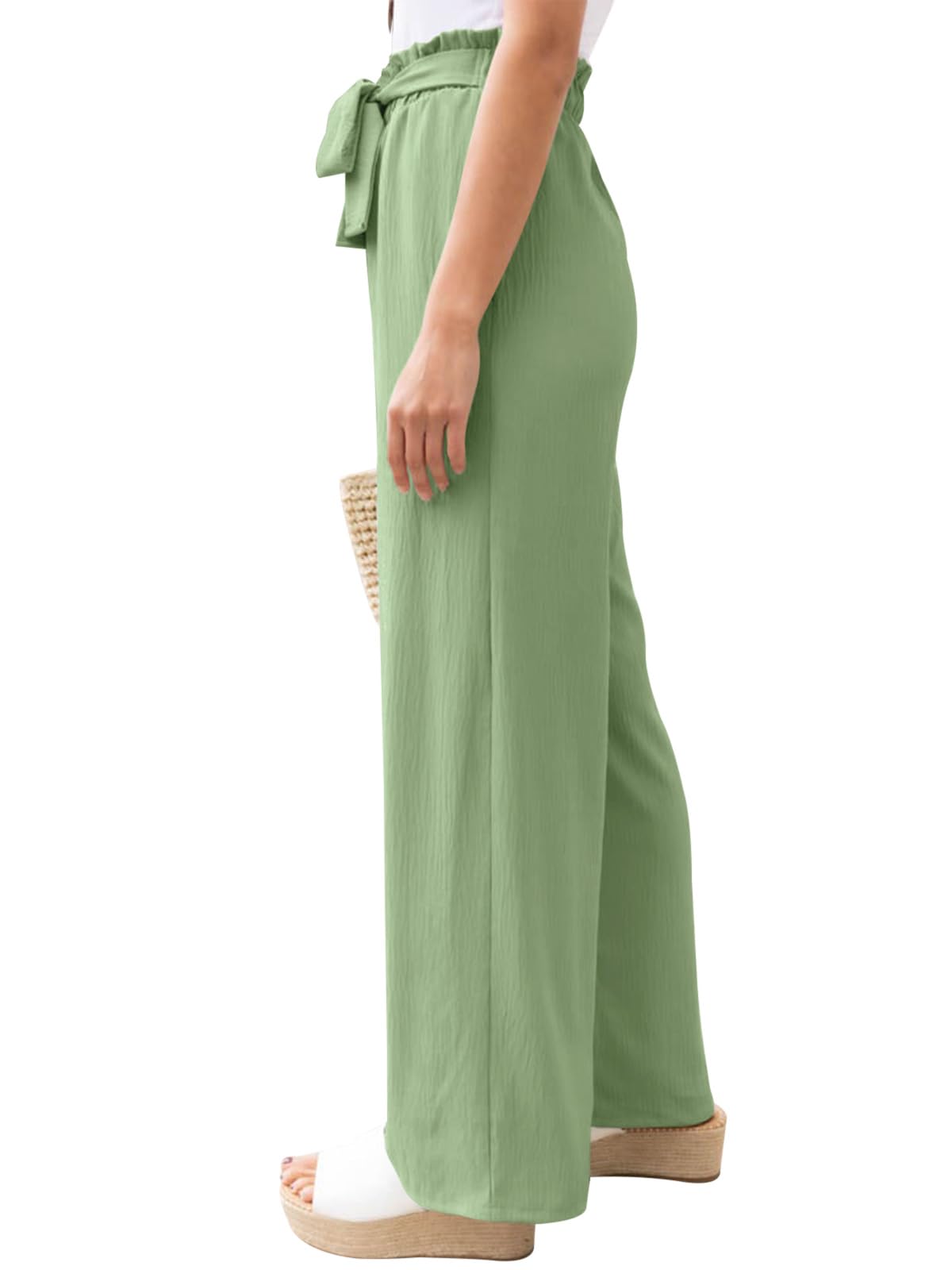 Women's NIMIN High Waisted Wide Leg Pants - Business Casual Work Pants with Pockets | Loose Flowy Summer Beach Pants for Office, Travel & Vacation