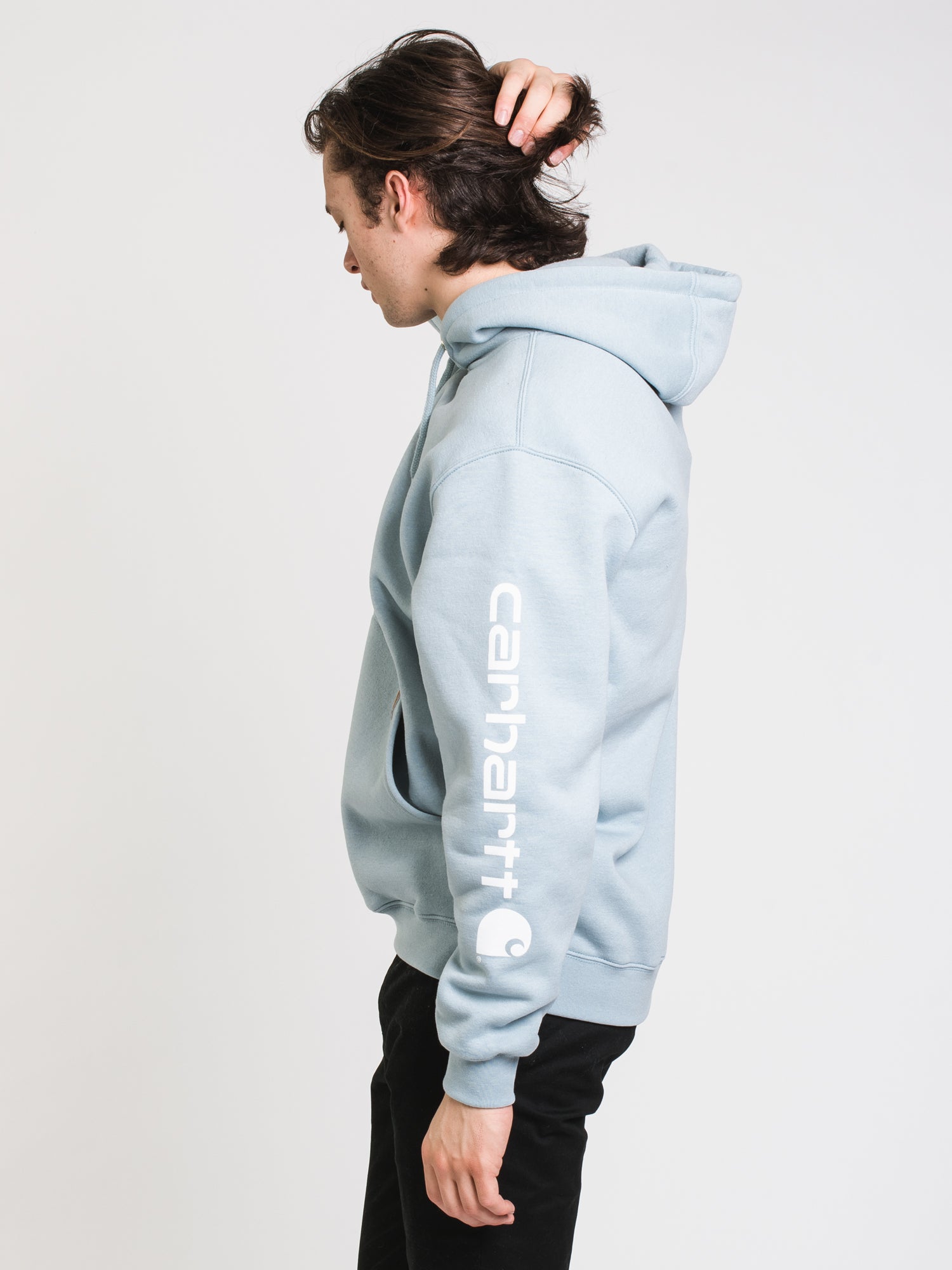 Carhartt Men's Sleeve Pullover Hoodie - Heavyweight Fleece Lined Sweatshirt for Work & Outdoor Activities