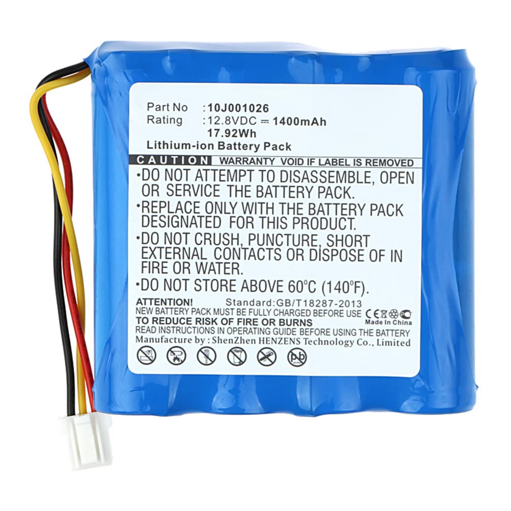Synergy Digital Vacuum Cleaner Battery 12.8V 1400mAh Li-ion Replacement for 10J001026 - Perfect for Home Cleaning, Pet Hair Removal & Car Detailing