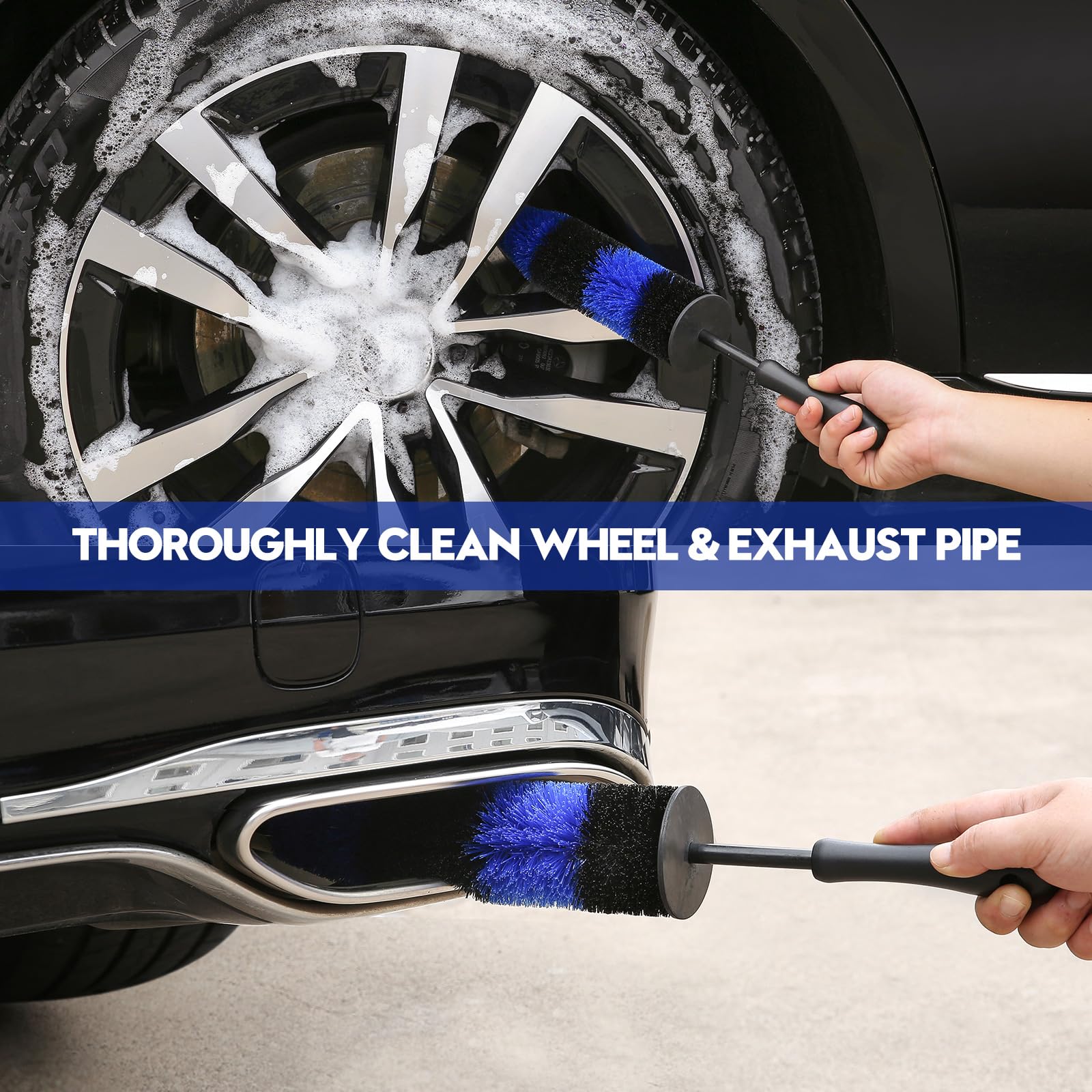 24Pcs Car Detailing Kit - Professional Interior & Exterior Cleaning Tools for Wheels & Car Care