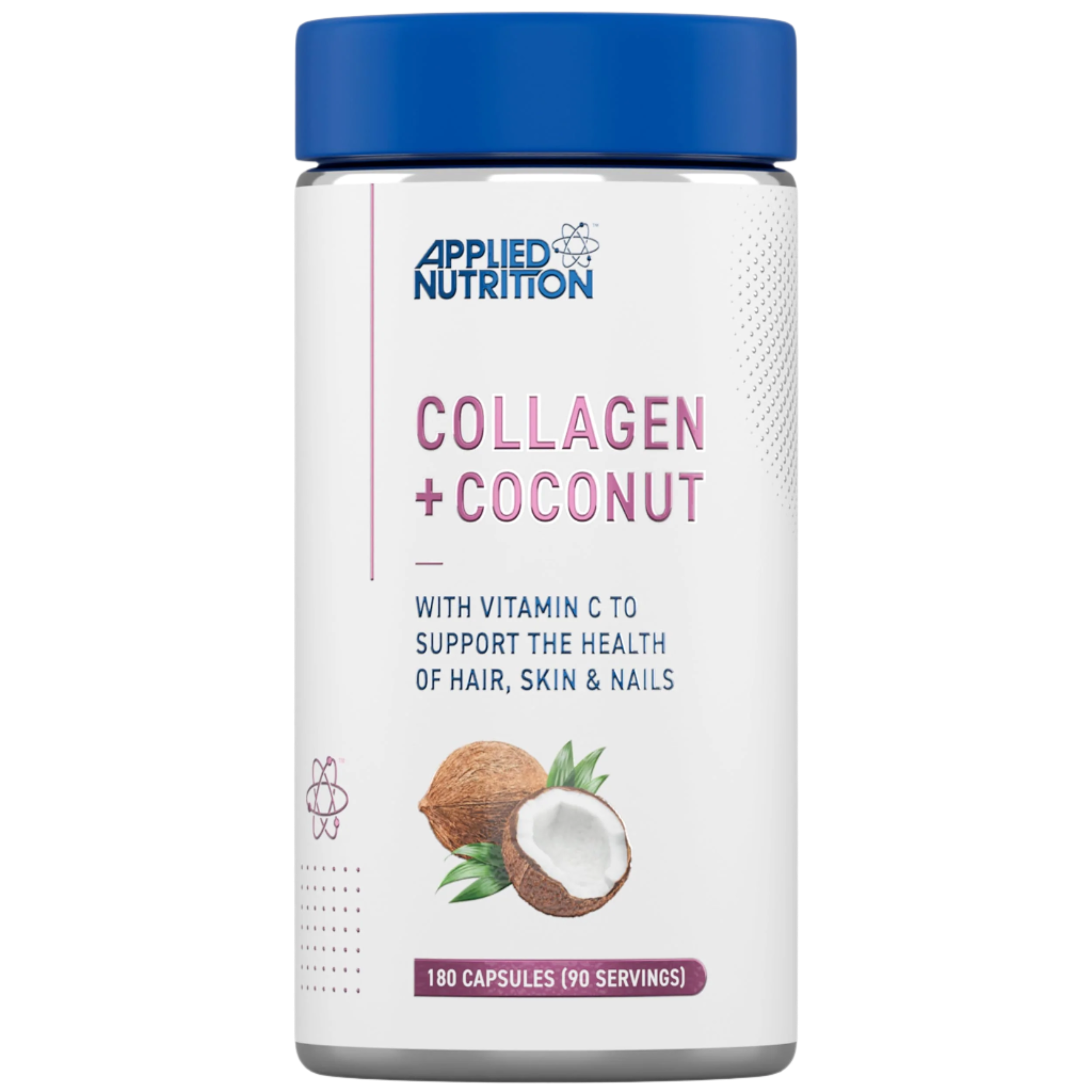 Applied Nutrition Collagen + Coconut Supplement - 180 Capsules | Supports Skin, Hair & Joint Health | Perfect for Daily Beauty & Wellness Routine