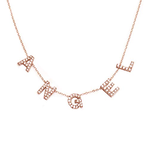 CZ Pave Letter - Rose Gold