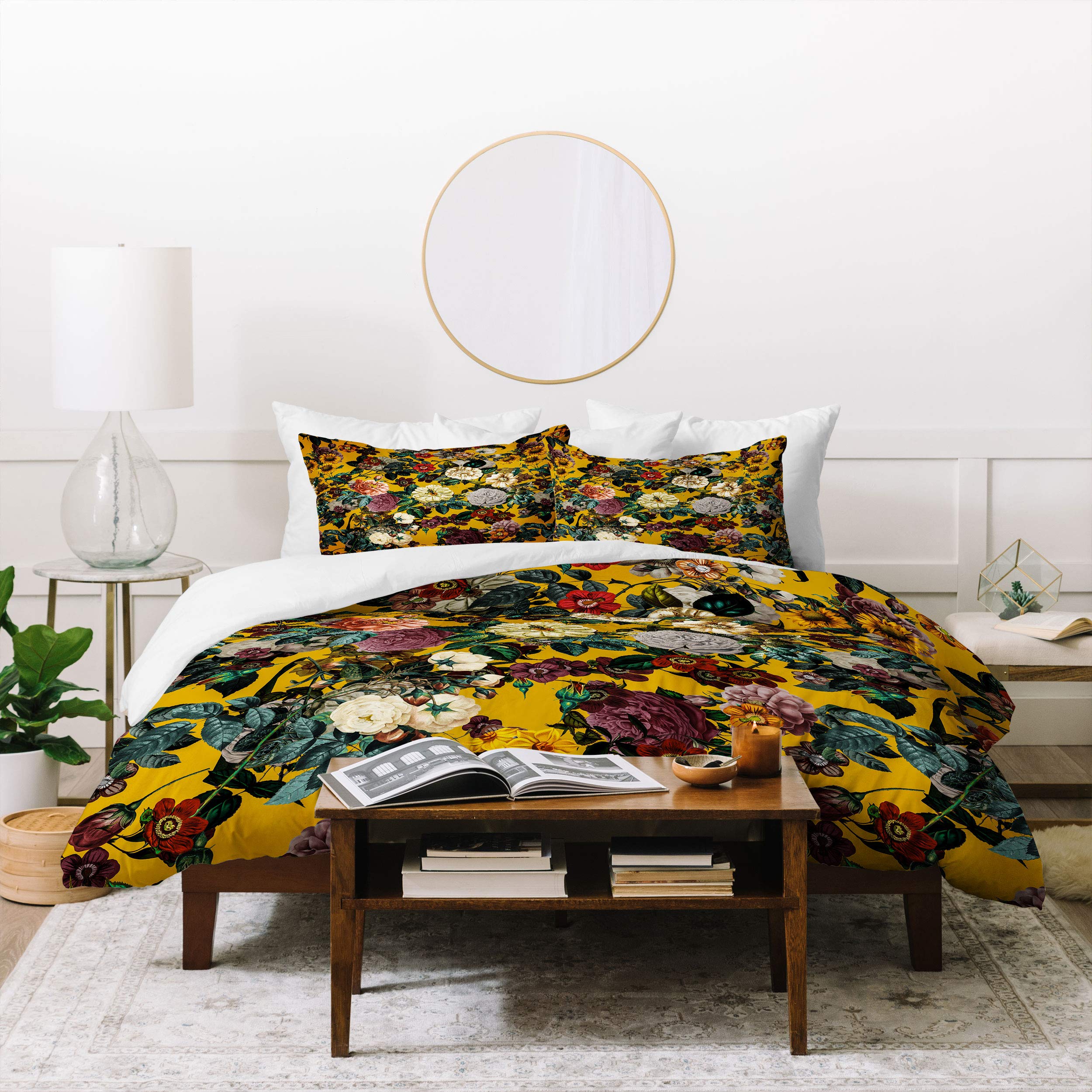 Exotic Garden V Duvet Cover Set - Full/Queen with Pillow Shams for Bedroom Decor