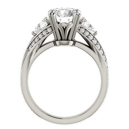 3 CT Round Moissanite Engagement Ring Set - VVS1 Colorless Wedding/Bridal Ring Set in Sterling Silver, Promise & Eternity Rings for Women, Perfect Anniversary & Birthday Gift for Her - Ideal for Proposals, Weddings & Special Occasions