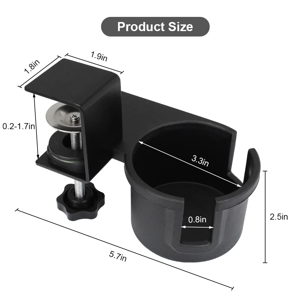 180° Rotating Under Desk Cup Holder - Anti-Spill Coffee Mug & Water Bottle Stand for Home, Office, School - Perfect for Workspace Organization & Clutter-Free Desks