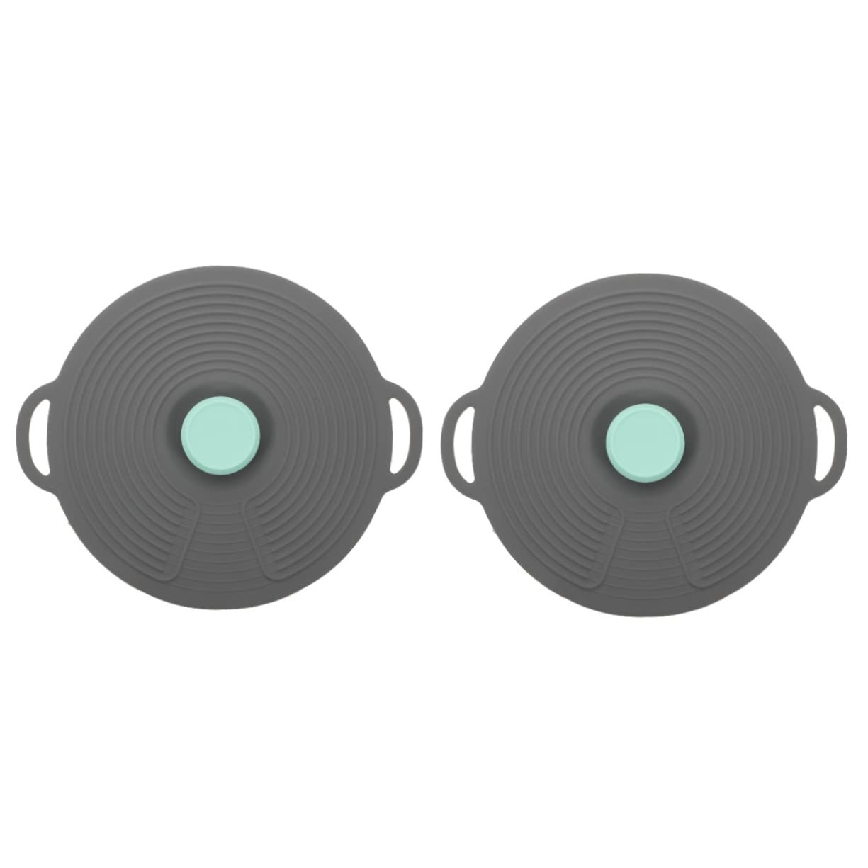 TOPBATHY 2-Pack Silicone Microwave Pot Lids - Flexible, Heat-Resistant Silicone Suction Lids for Bowls & Dishes - Perfect for Microwave Cooking, Food Storage & Meal Prep