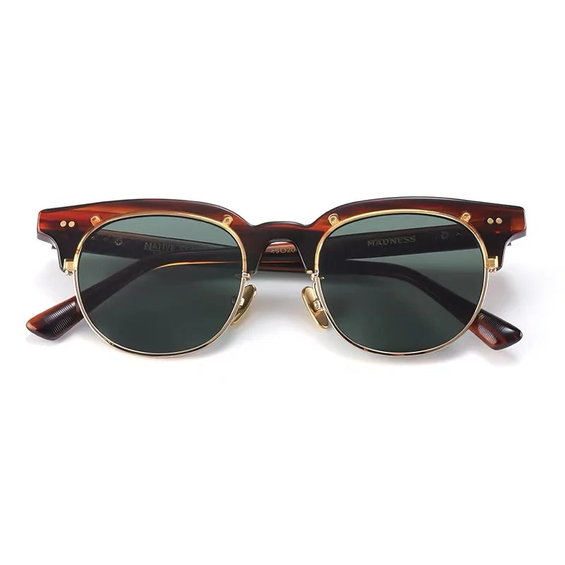 Aimee Unisex Full Rim Round Acetate Eyeglasses 14749 - Stylish & Durable Acetate Frame Glasses for Men & Women - Perfect for Reading, Work, and Everyday Fashion